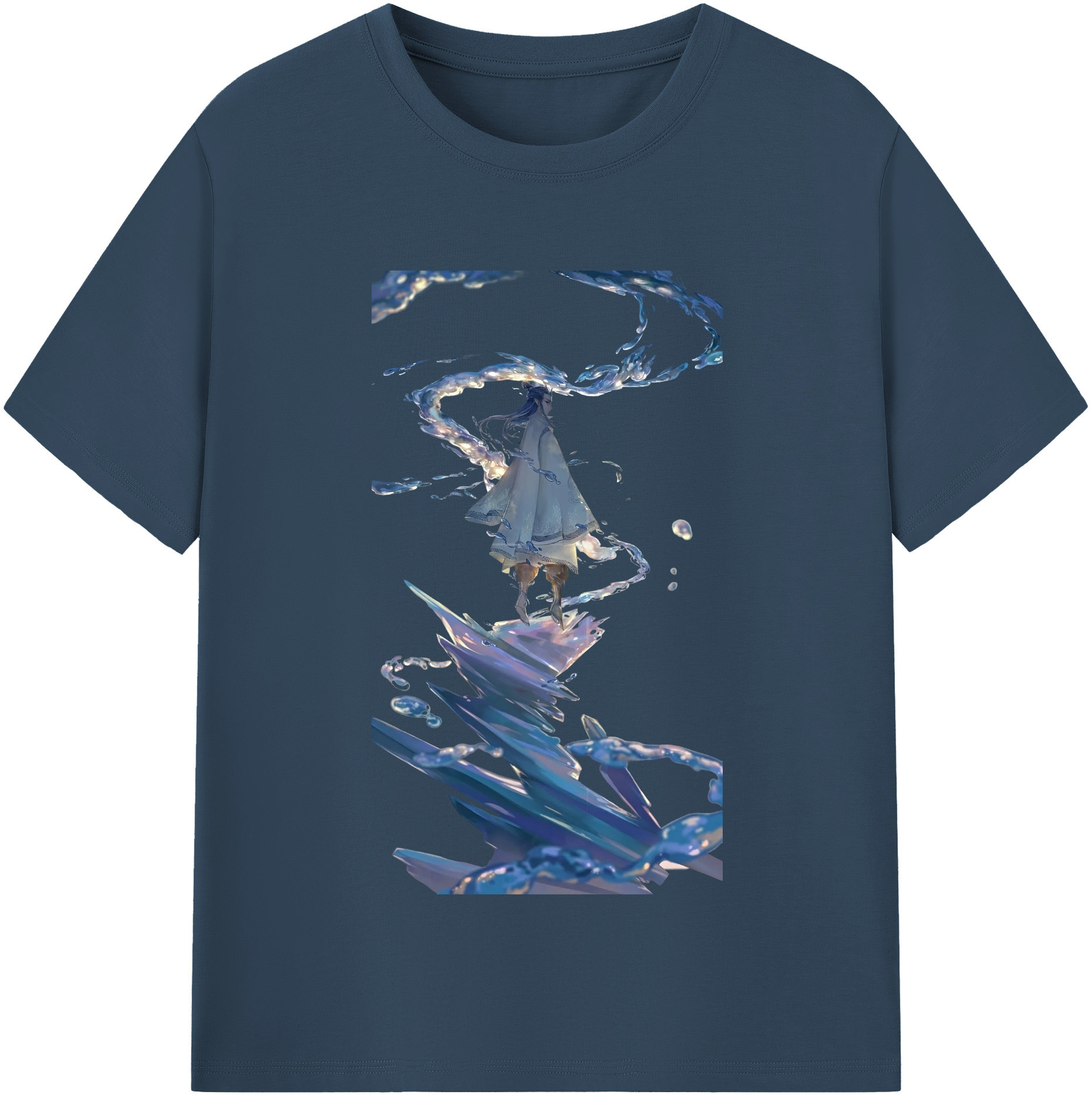 （画像用） Ne Zha 2 ナタ 魔童の大暴れ 綿100％半袖Tシャツ（フロントプリント）