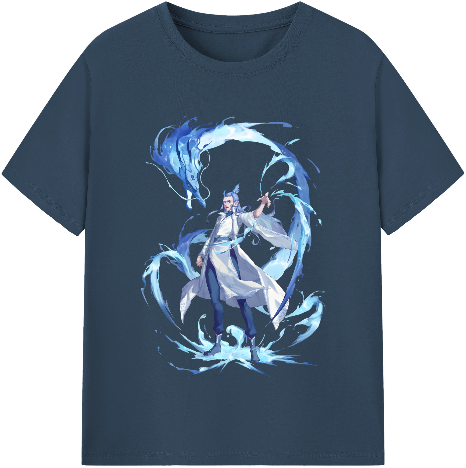 （画像用） Ne Zha 2 ナタ 魔童の大暴れ 綿100％半袖Tシャツ（フロントプリント）