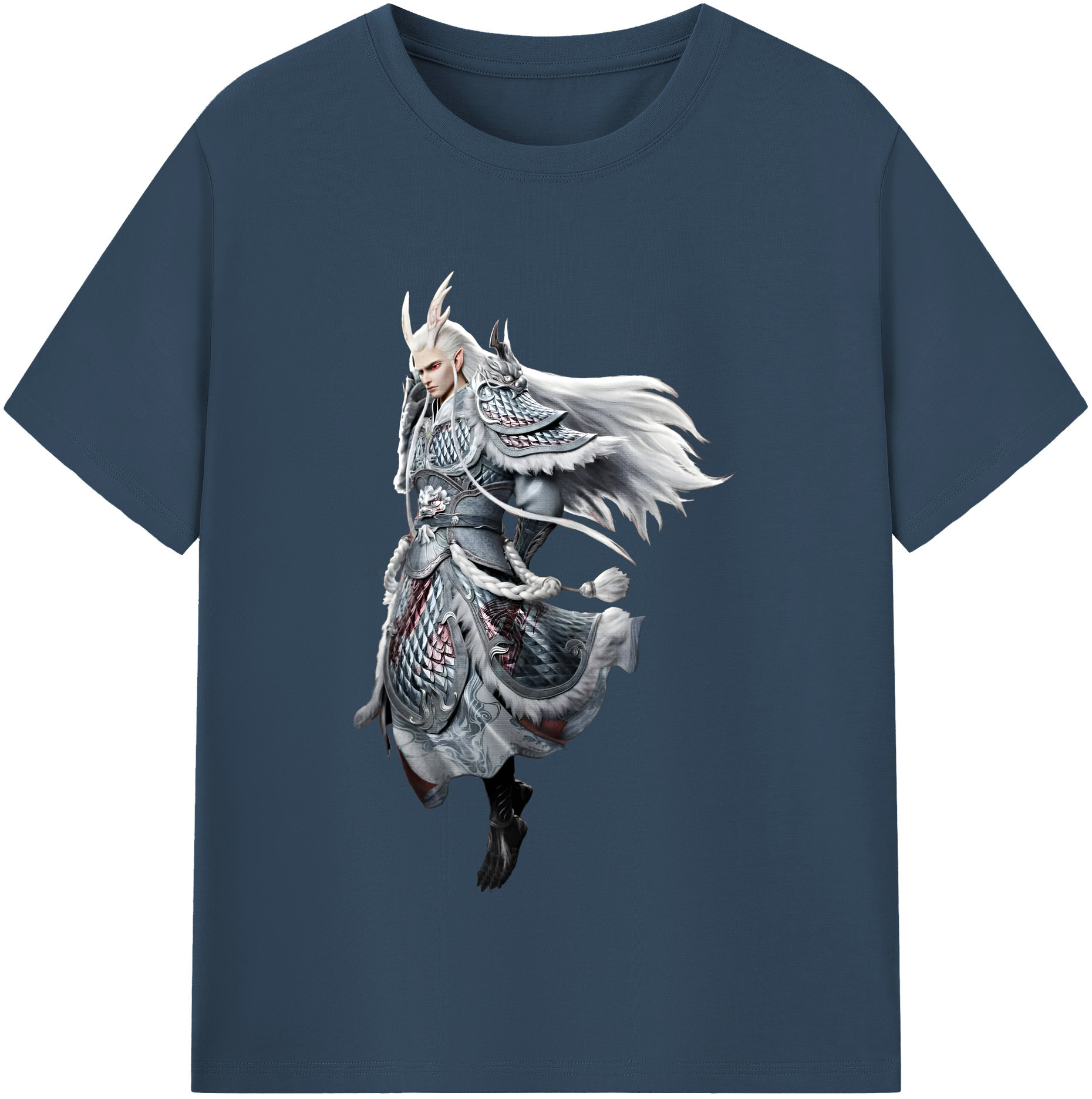 （画像用） Ne Zha 2 ナタ 魔童の大暴れ 綿100％半袖Tシャツ（フロントプリント）