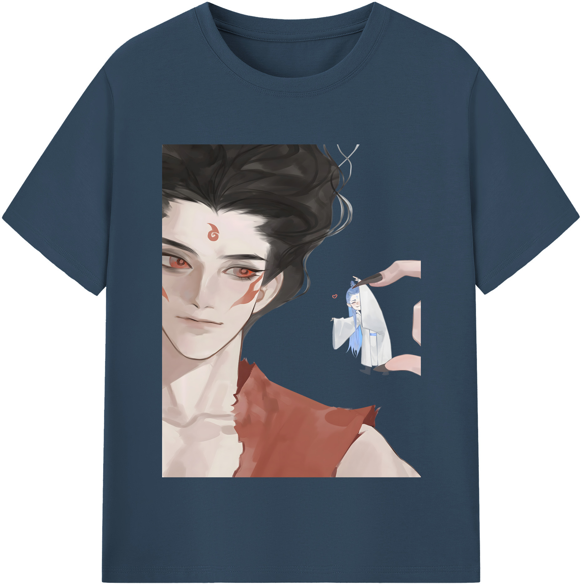 （画像用） Ne Zha 2 ナタ 魔童の大暴れ 綿100％半袖Tシャツ（フロントプリント）