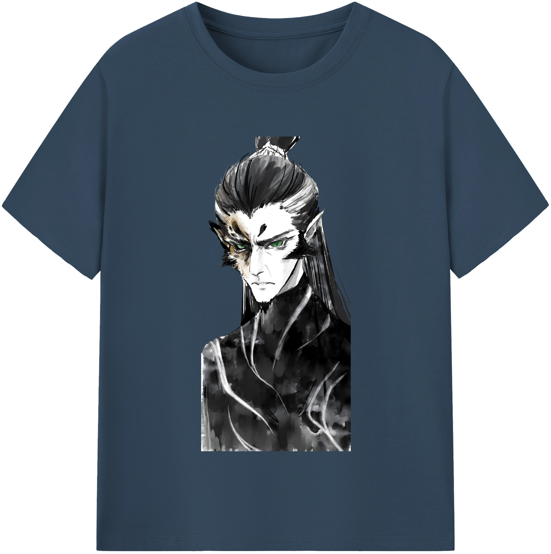 （画像用） Ne Zha 2 ナタ 魔童の大暴れ 綿100％半袖Tシャツ（フロントプリント）