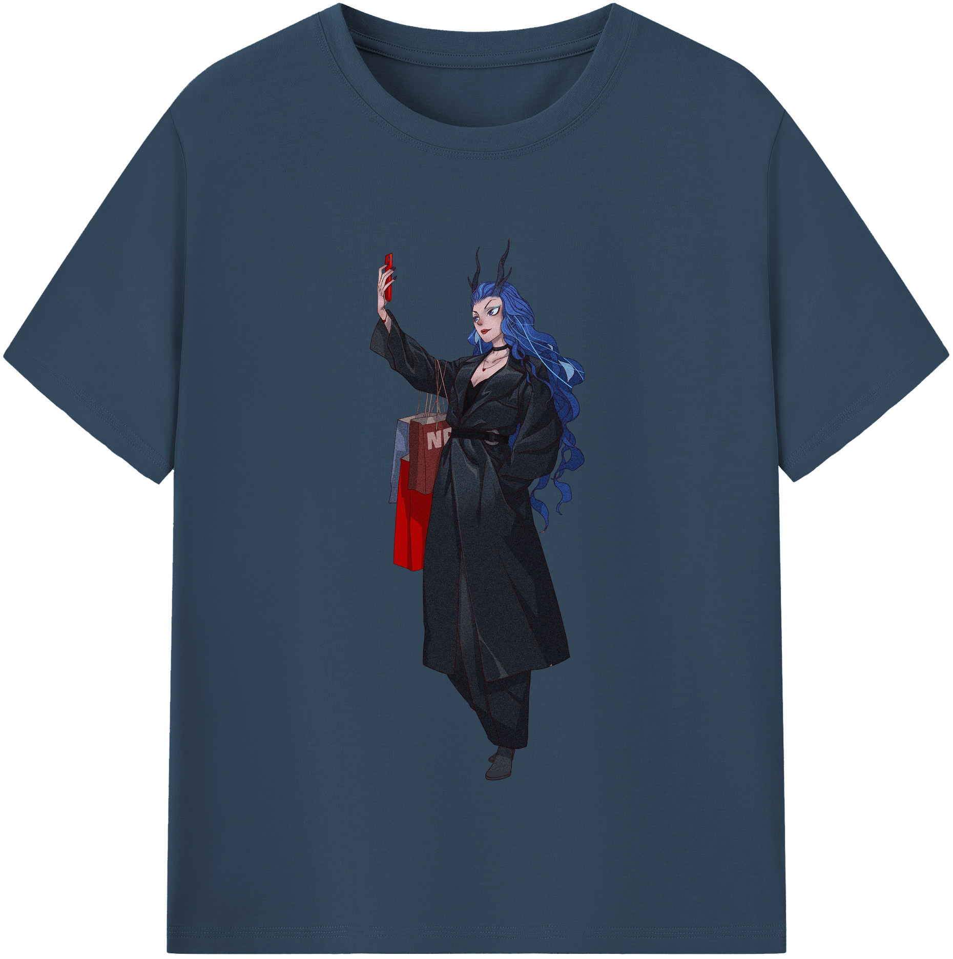 （画像用） Ne Zha 2 ナタ 魔童の大暴れ 綿100％半袖Tシャツ（フロントプリント）