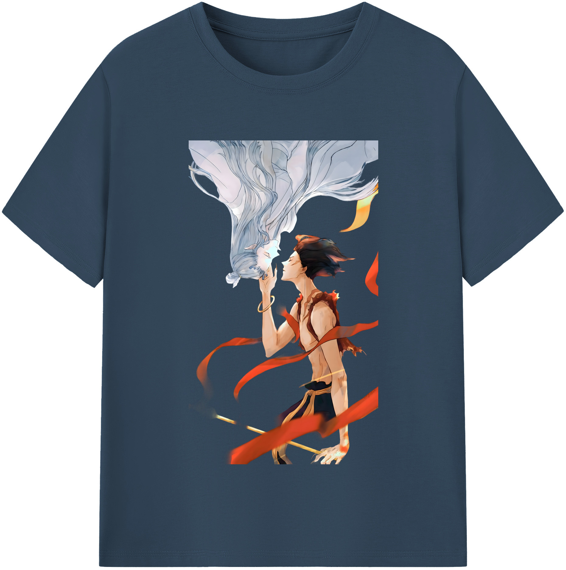 （画像用） Ne Zha 2 ナタ 魔童の大暴れ 綿100％半袖Tシャツ（フロントプリント）