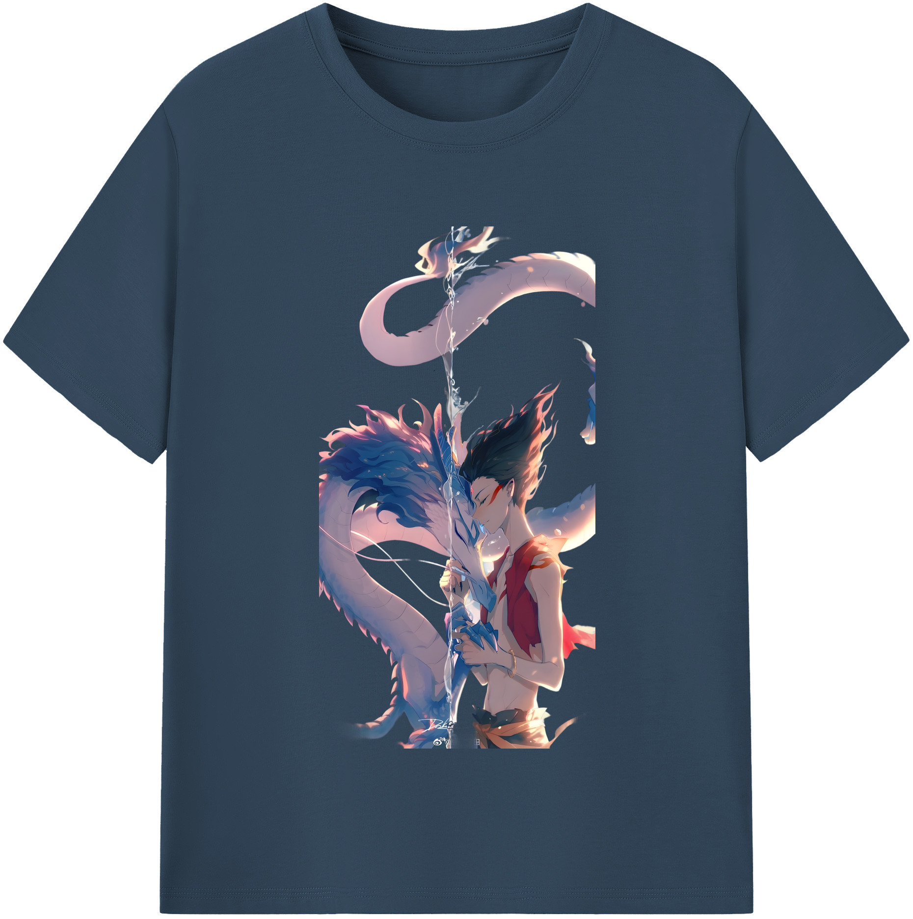 （画像用） Ne Zha 2 ナタ 魔童の大暴れ 綿100％半袖Tシャツ（フロントプリント）