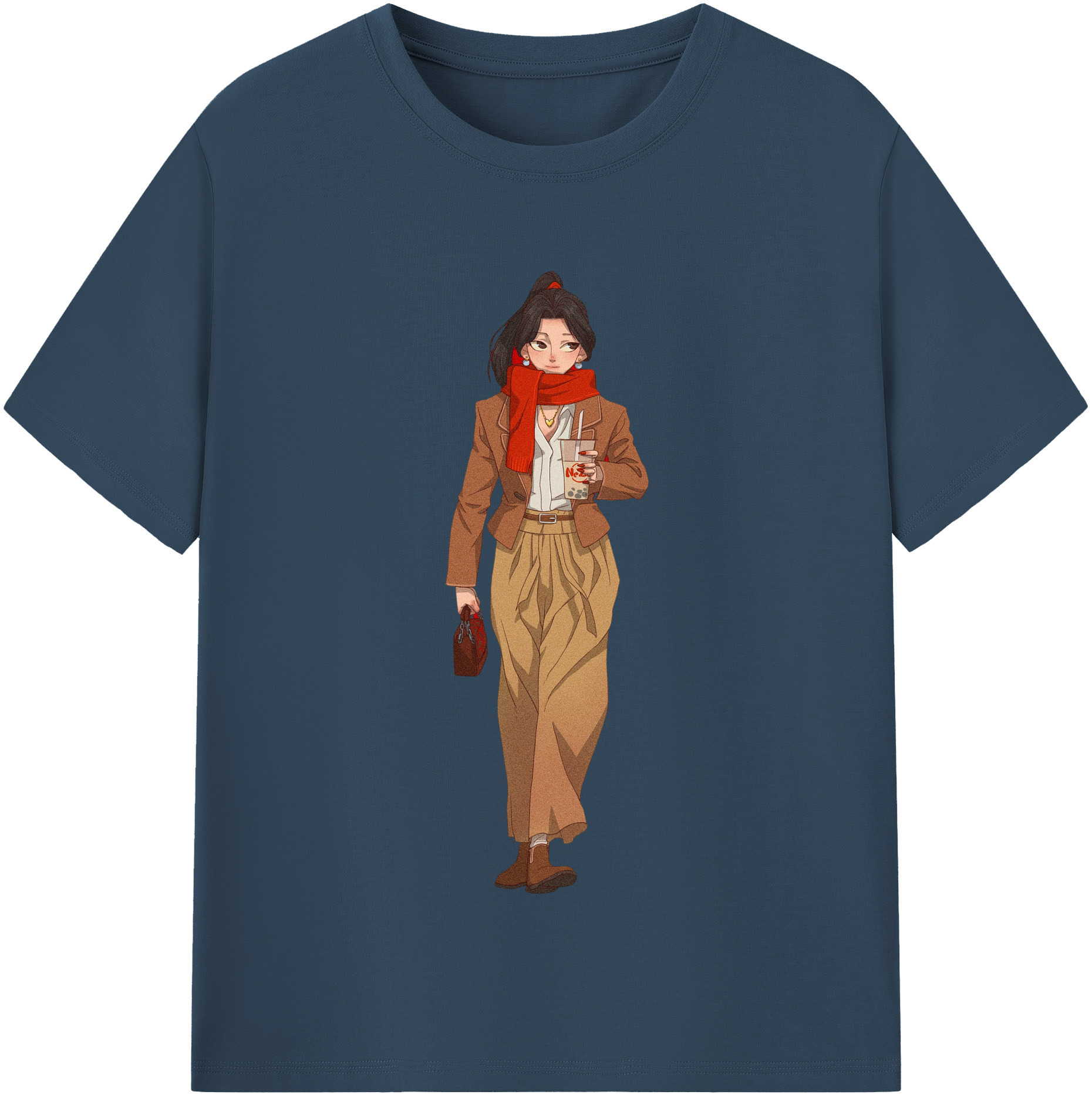 （画像用） Ne Zha 2 ナタ 魔童の大暴れ 綿100％半袖Tシャツ（フロントプリント）