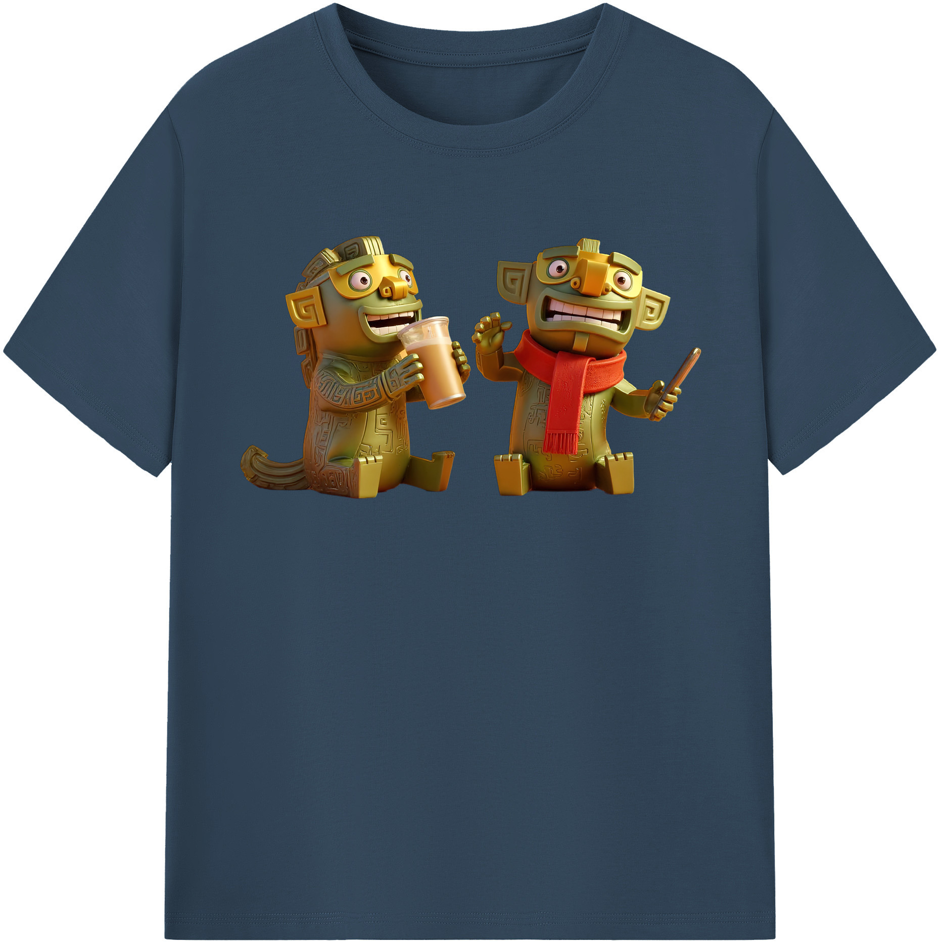 （画像用） Ne Zha 2 ナタ 魔童の大暴れ 綿100％半袖Tシャツ（フロントプリント）