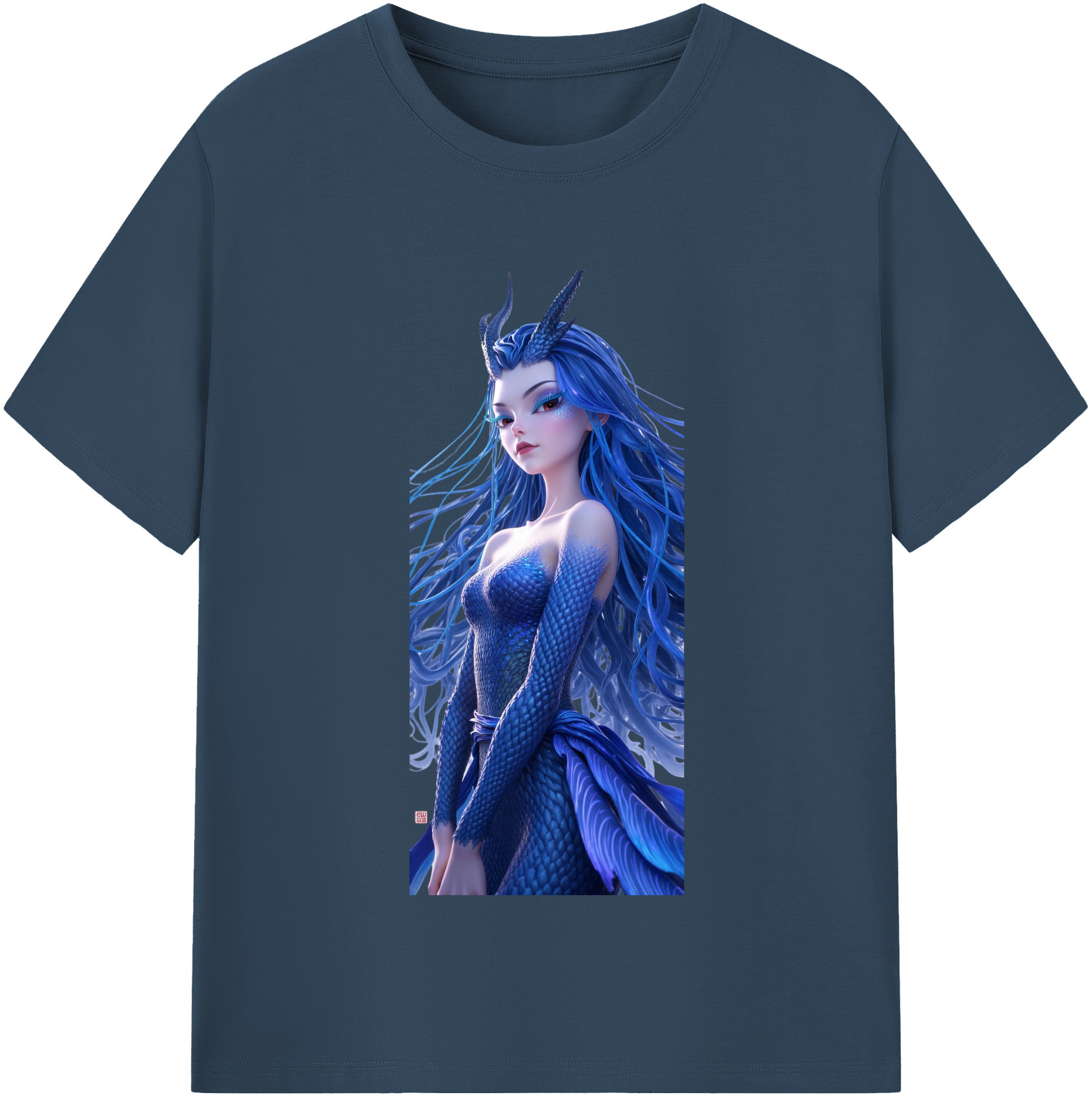 （画像用） Ne Zha 2 ナタ 魔童の大暴れ 綿100％半袖Tシャツ（フロントプリント）
