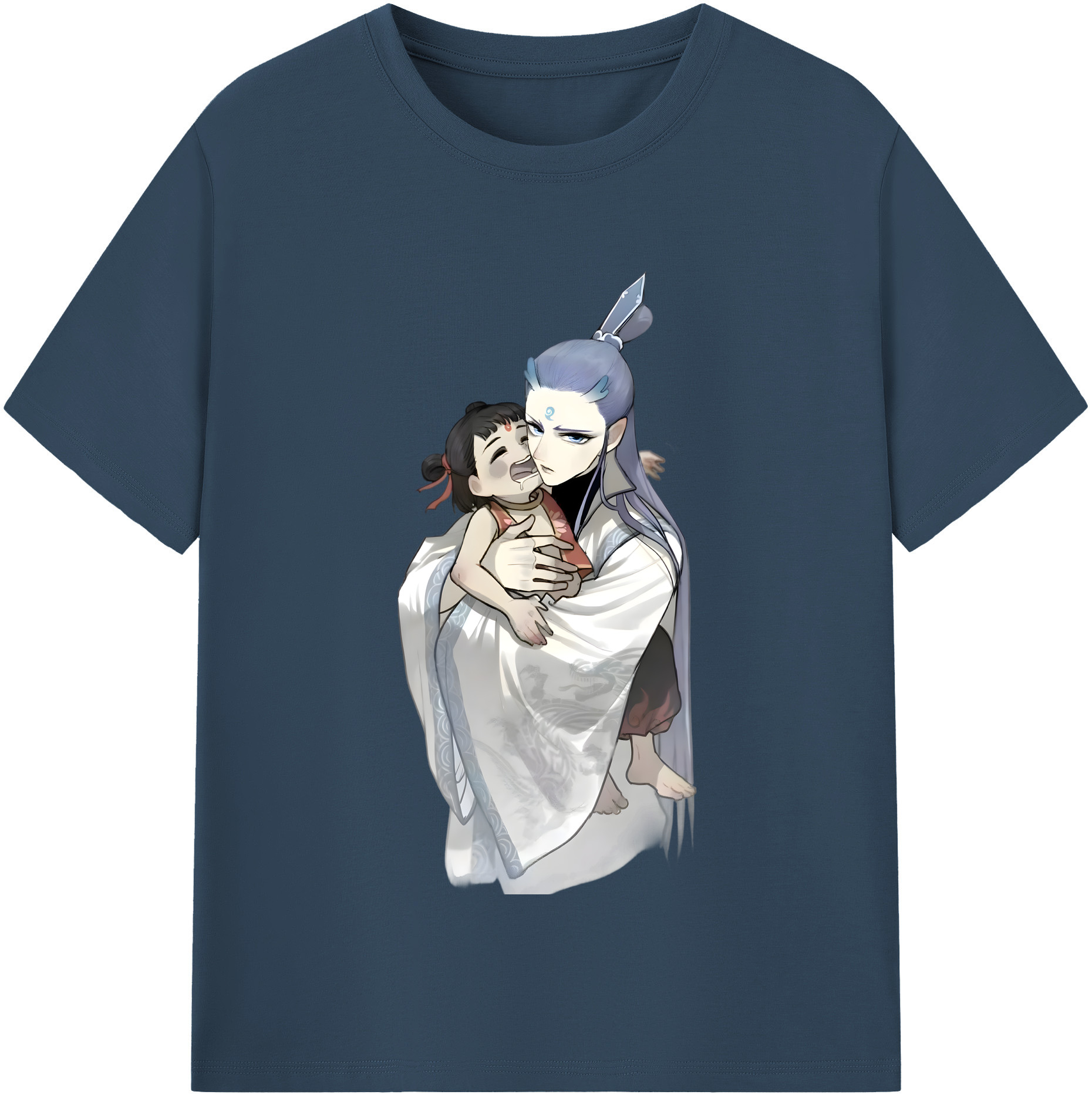 （画像用） Ne Zha 2 ナタ 魔童の大暴れ 綿100％半袖Tシャツ（フロントプリント）