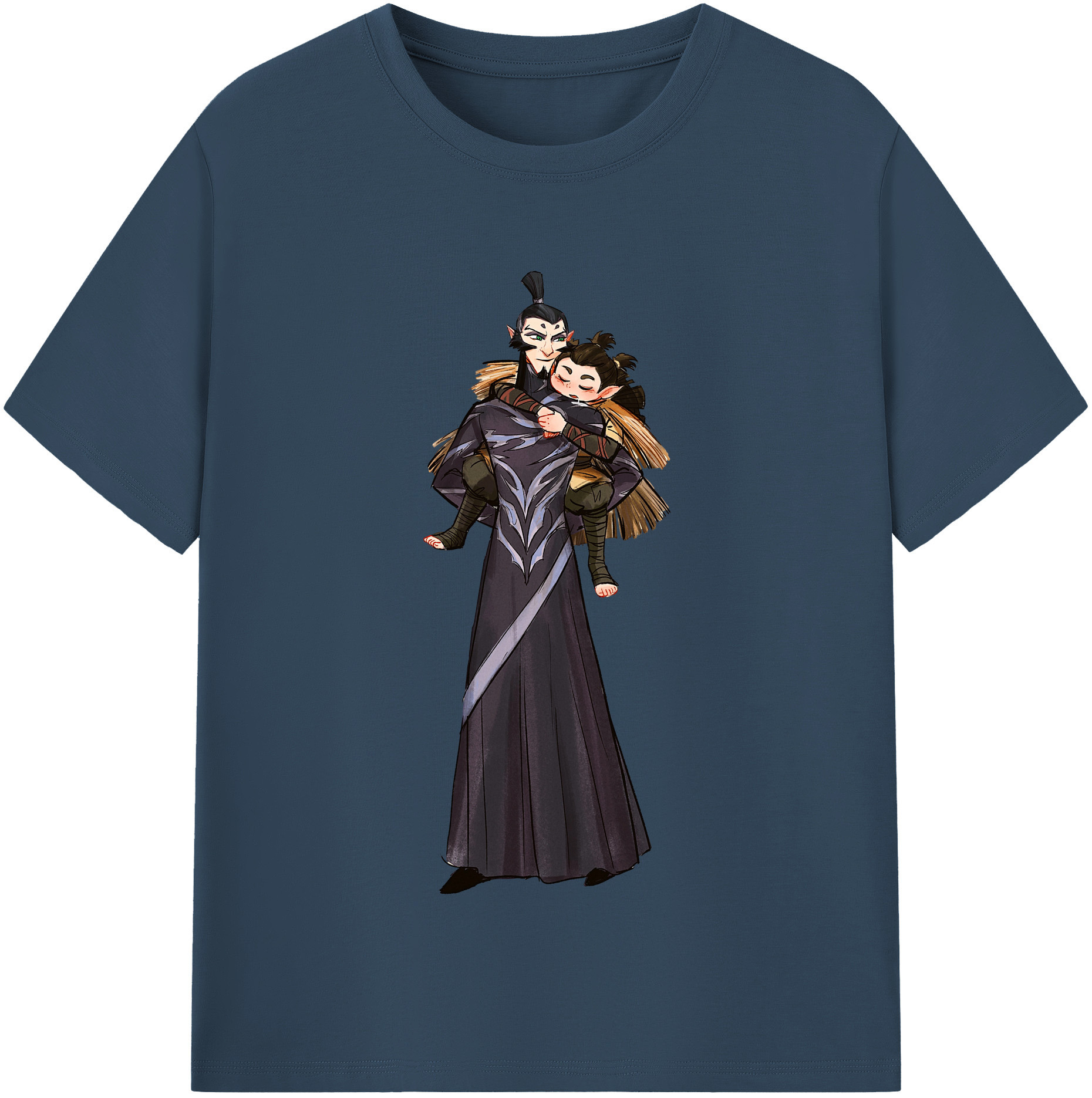 （画像用） Ne Zha 2 ナタ 魔童の大暴れ 綿100％半袖Tシャツ（フロントプリント）