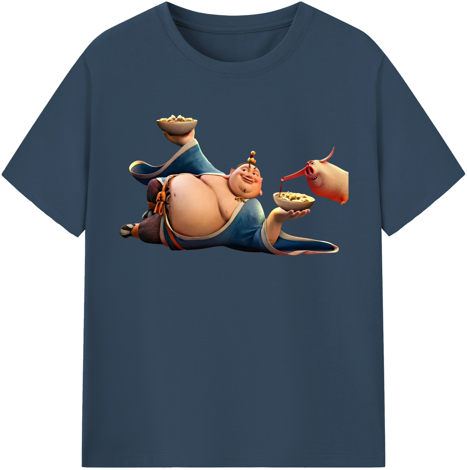 （画像用） Ne Zha 2 ナタ 魔童の大暴れ 綿100％半袖Tシャツ（フロントプリント）
