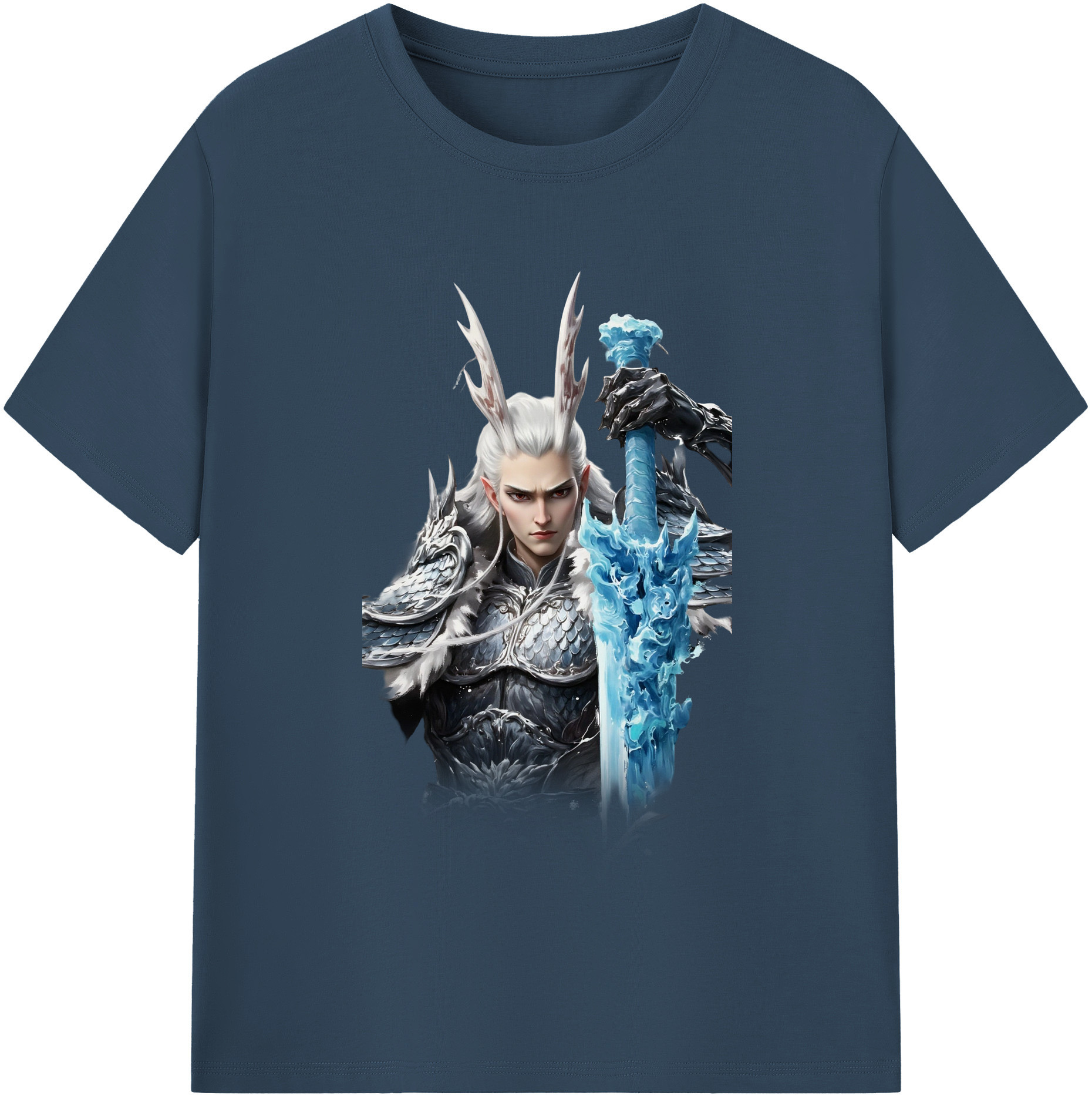 （画像用） Ne Zha 2 ナタ 魔童の大暴れ 綿100％半袖Tシャツ（フロントプリント）