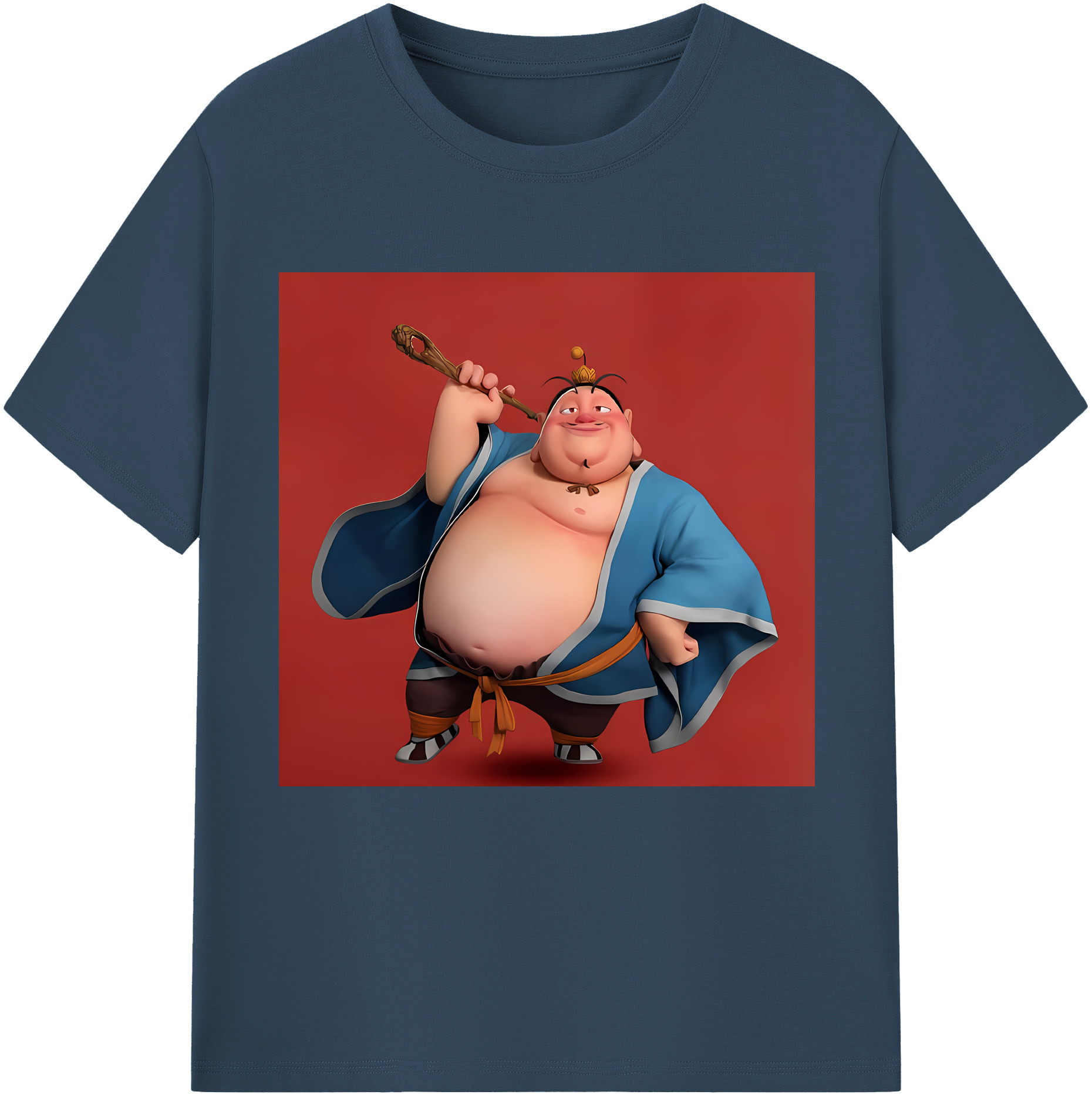 （画像用） Ne Zha 2 ナタ 魔童の大暴れ 綿100％半袖Tシャツ（フロントプリント）