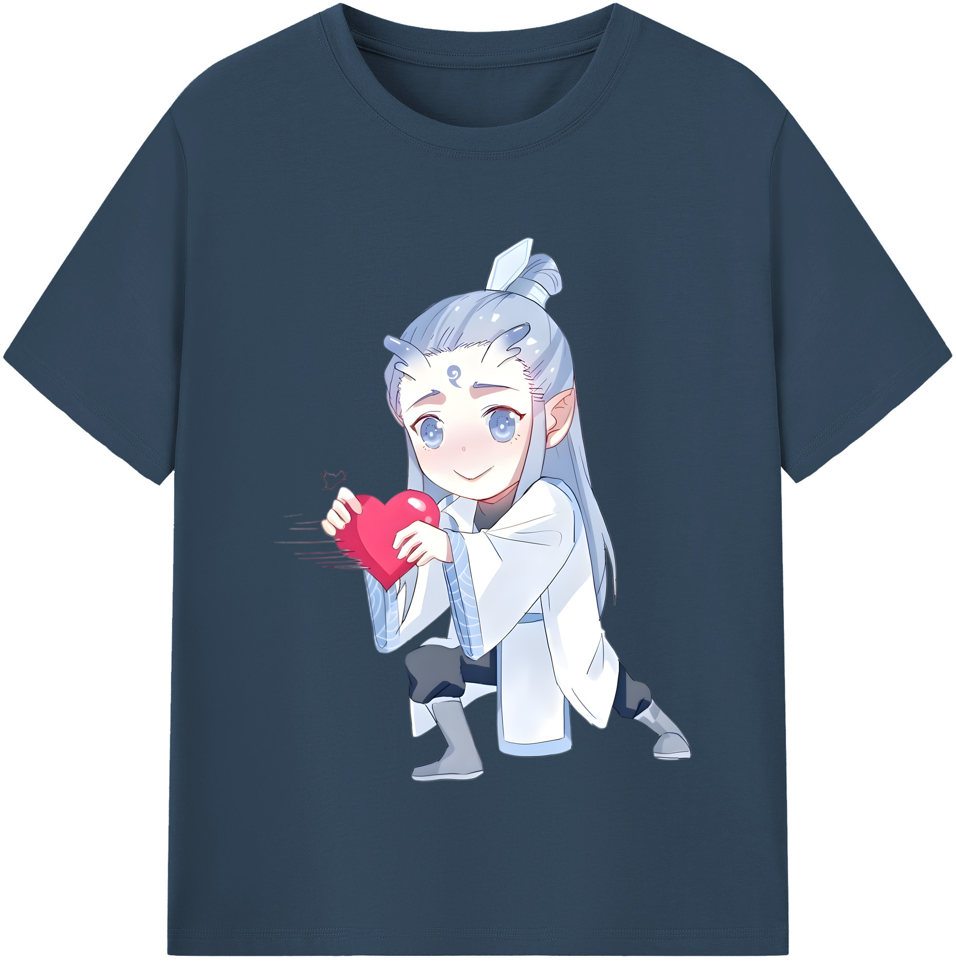 （画像用） Ne Zha 2 ナタ 魔童の大暴れ 綿100％半袖Tシャツ（フロントプリント）