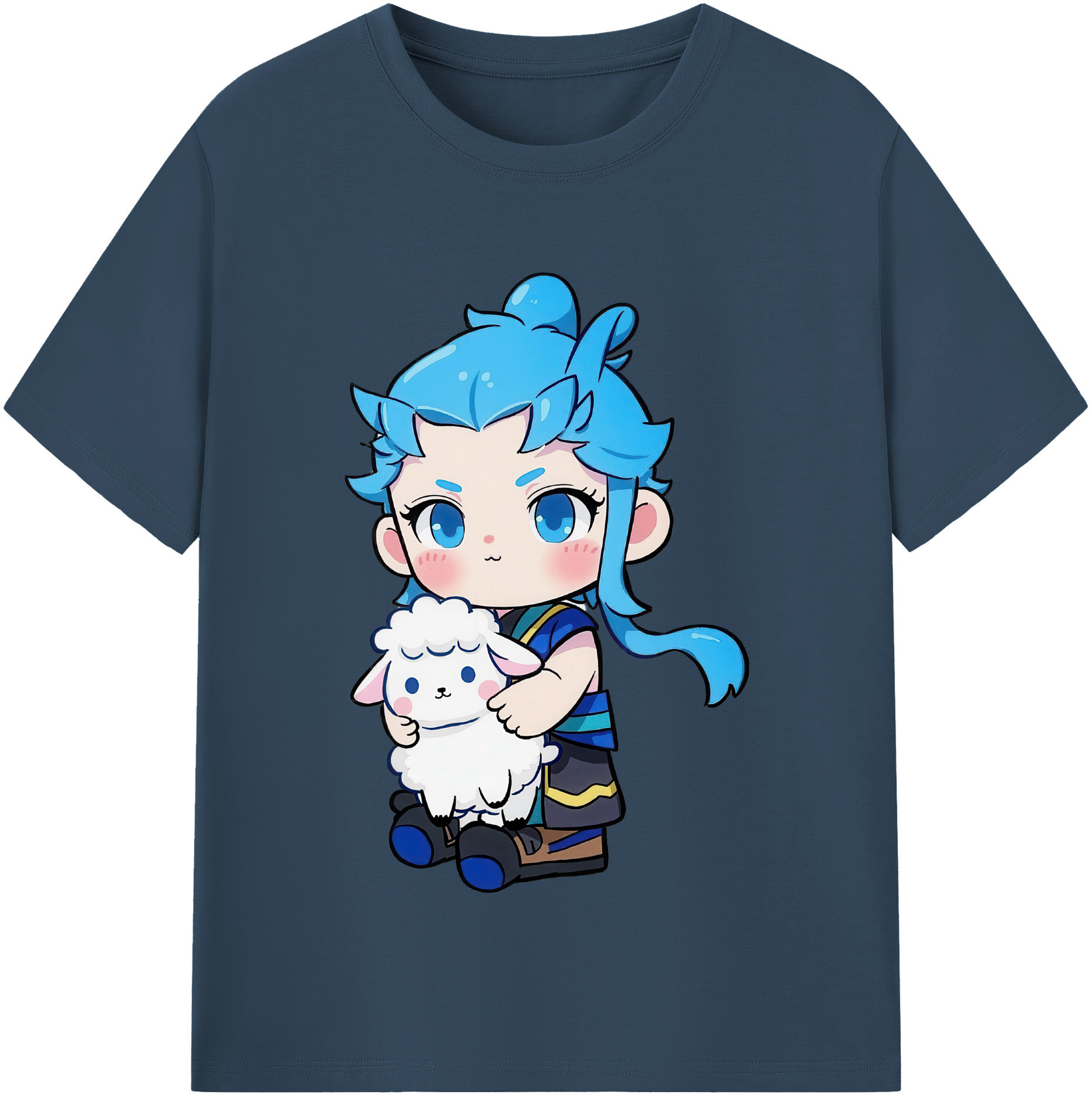 （画像用） Ne Zha 2 ナタ 魔童の大暴れ 綿100％半袖Tシャツ（フロントプリント）