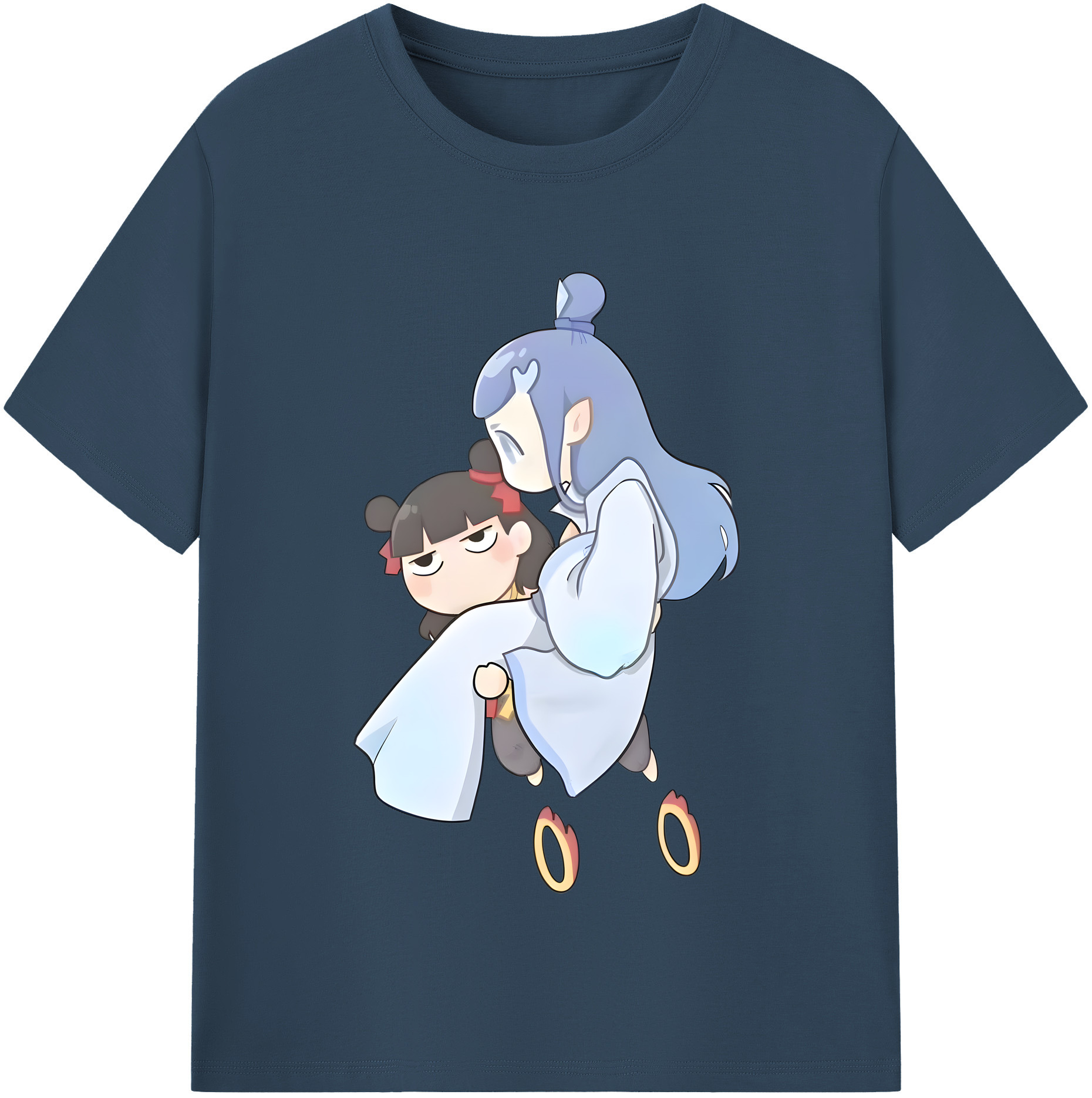 （画像用） Ne Zha 2 ナタ 魔童の大暴れ 綿100％半袖Tシャツ（フロントプリント）