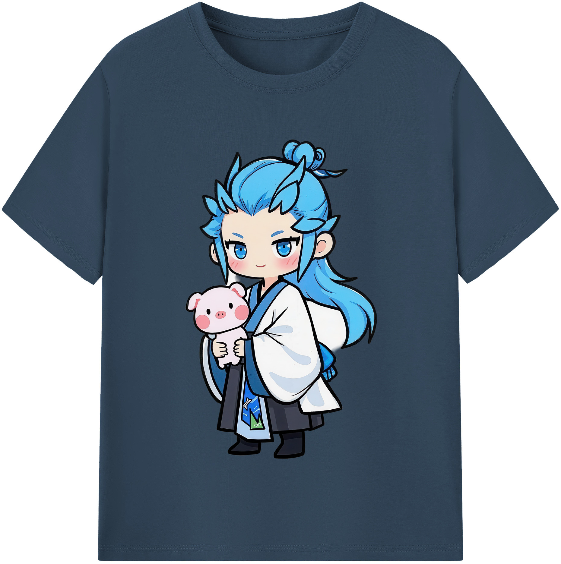 （画像用） Ne Zha 2 ナタ 魔童の大暴れ 綿100％半袖Tシャツ（フロントプリント）