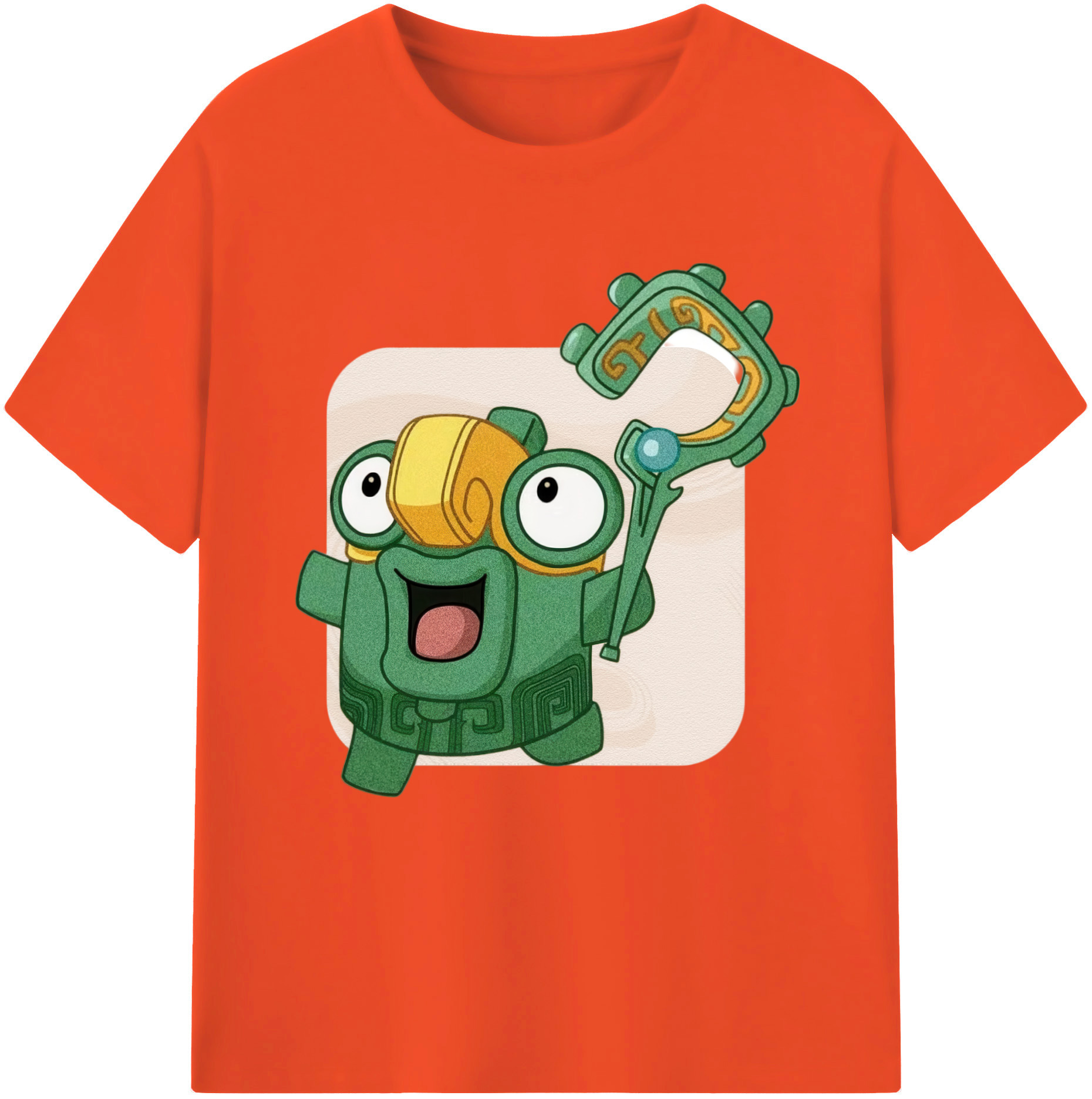 （画像用） Ne Zha 2 ナタ 魔童の大暴れ 綿100％半袖Tシャツ（フロントプリント）