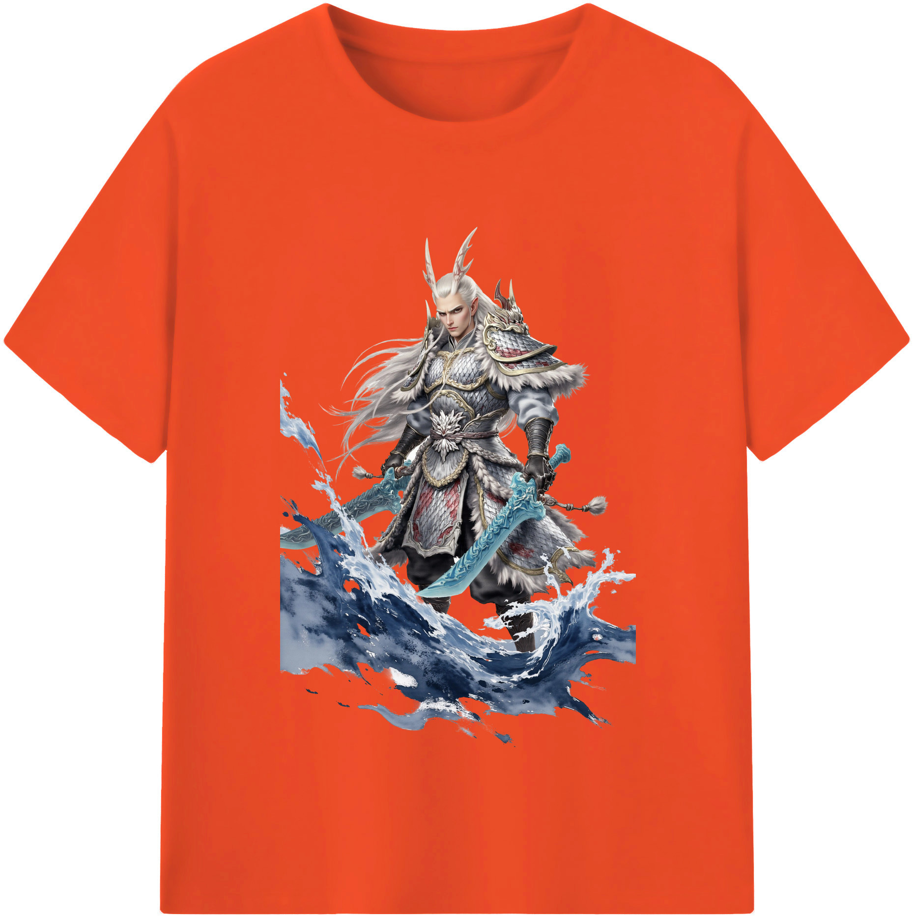 （画像用） Ne Zha 2 ナタ 魔童の大暴れ 綿100％半袖Tシャツ（フロントプリント）