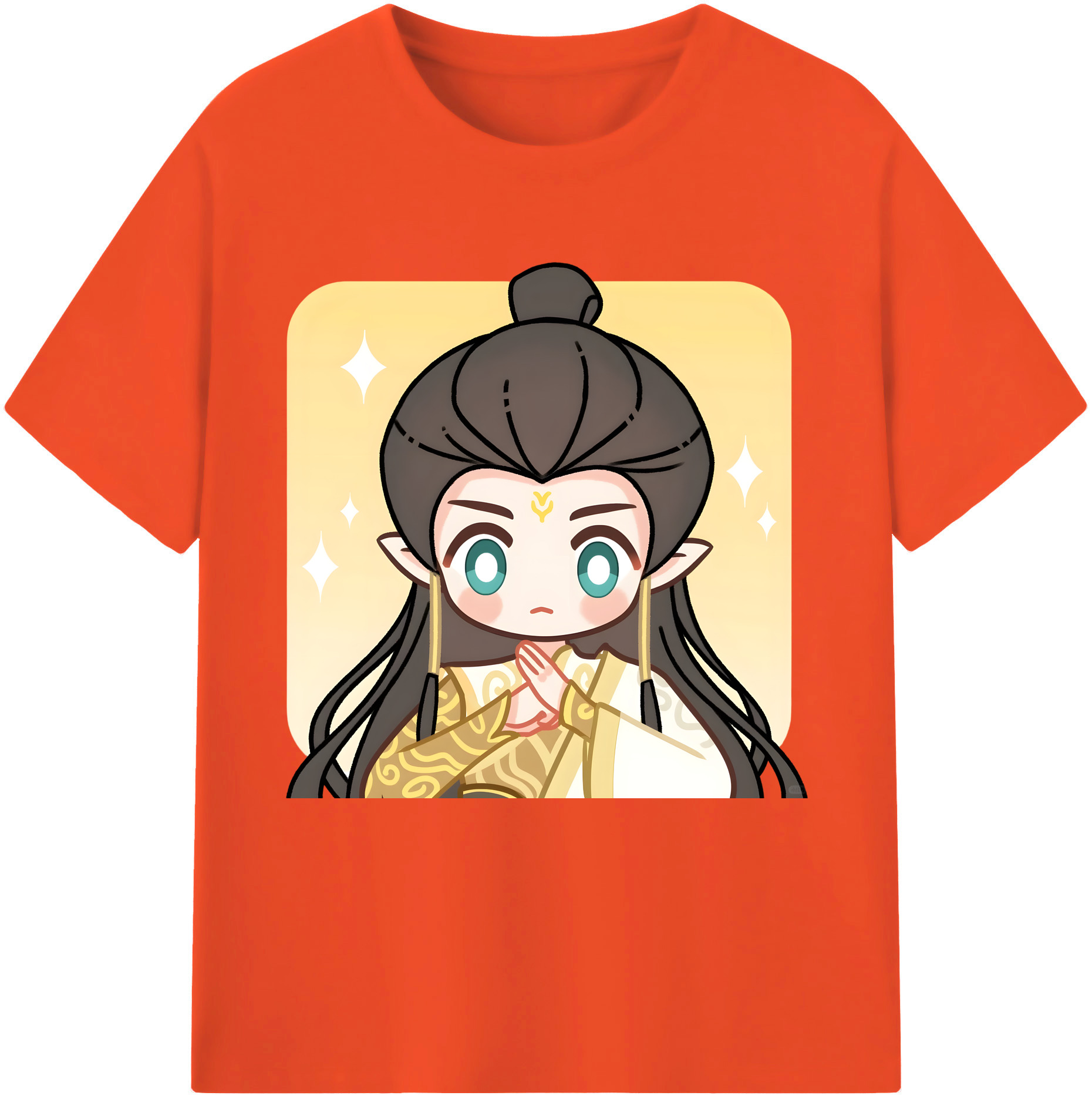 （画像用） Ne Zha 2 ナタ 魔童の大暴れ 綿100％半袖Tシャツ（フロントプリント）