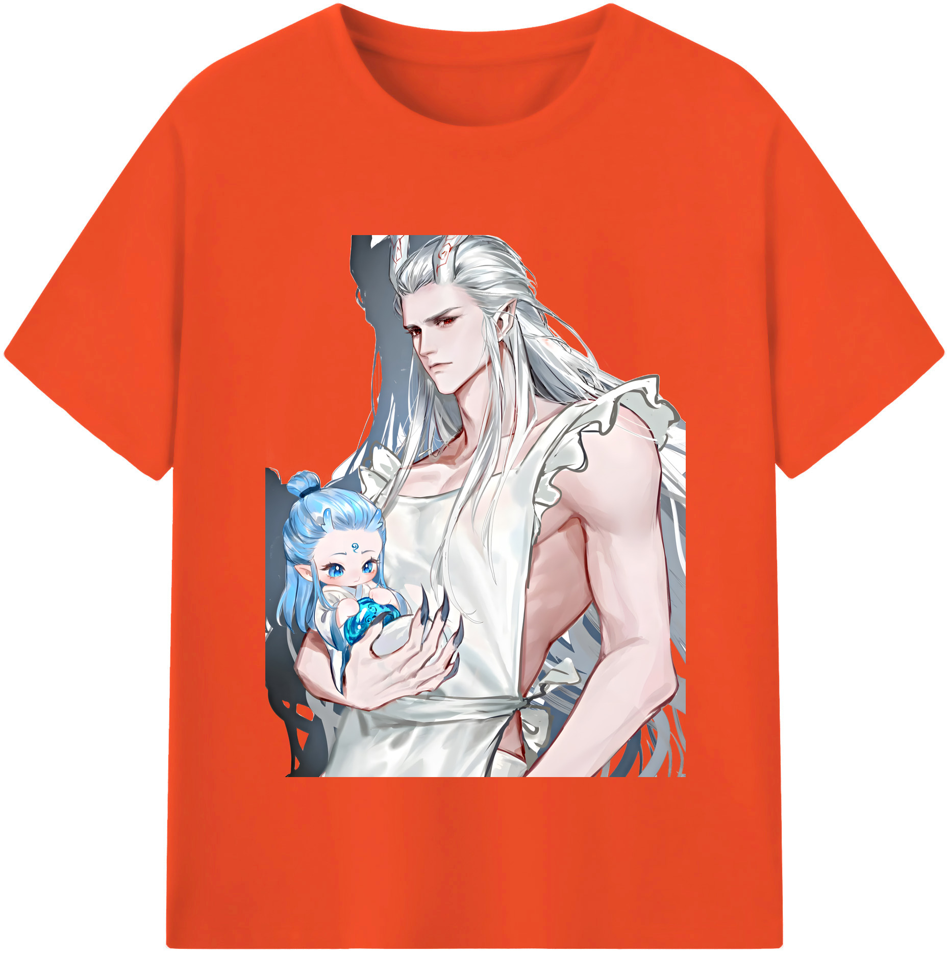 （画像用） Ne Zha 2 ナタ 魔童の大暴れ 綿100％半袖Tシャツ（フロントプリント）