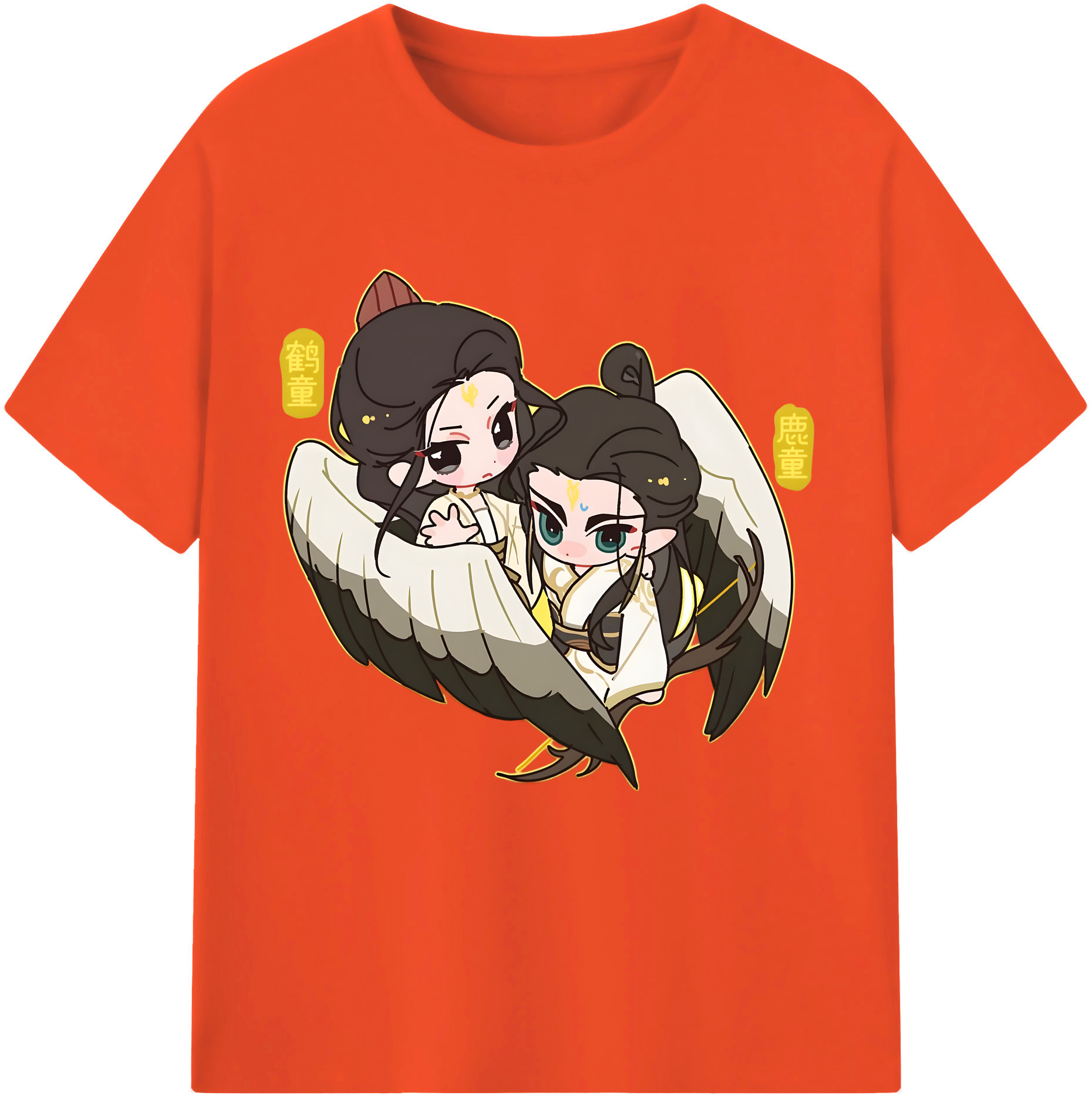 （画像用） Ne Zha 2 ナタ 魔童の大暴れ 綿100％半袖Tシャツ（フロントプリント）