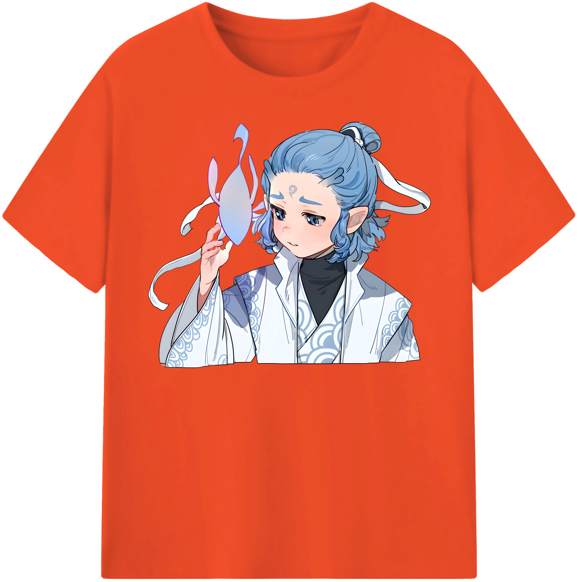 （画像用） Ne Zha 2 ナタ 魔童の大暴れ 綿100％半袖Tシャツ（フロントプリント）