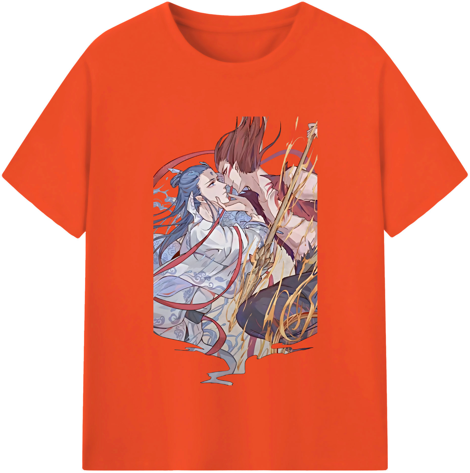 （画像用） Ne Zha 2 ナタ 魔童の大暴れ 綿100％半袖Tシャツ（フロントプリント）
