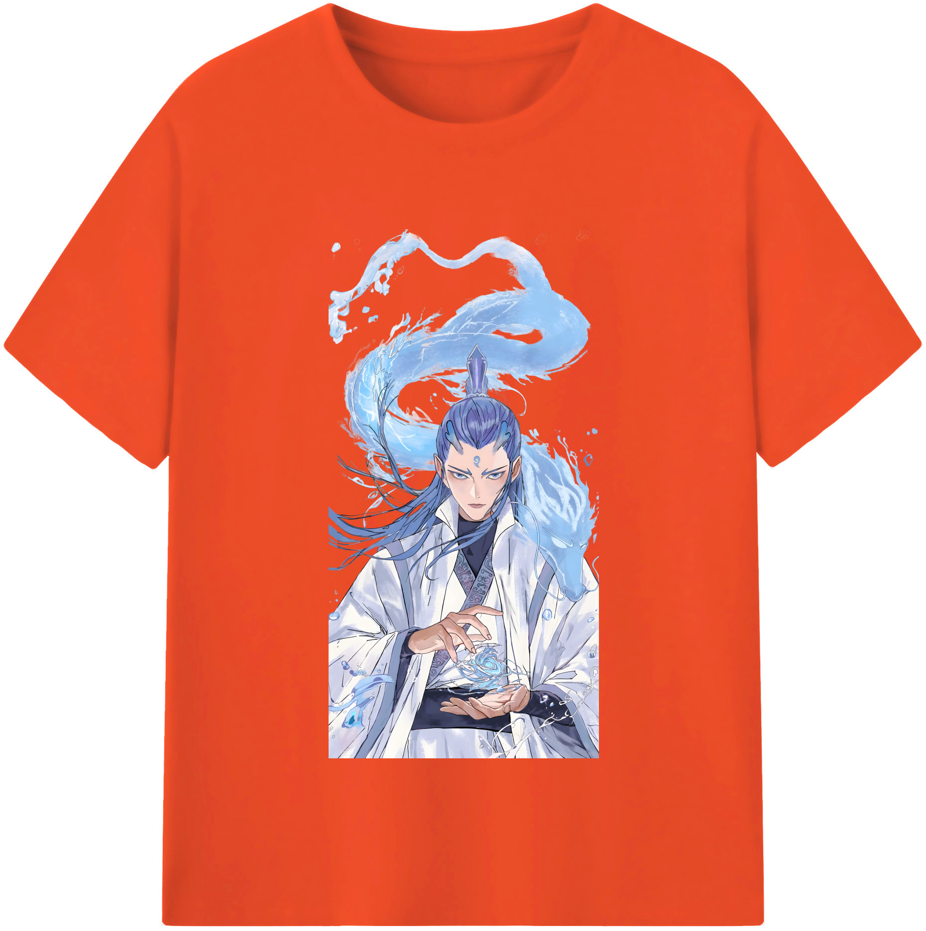 （画像用） Ne Zha 2 ナタ 魔童の大暴れ 綿100％半袖Tシャツ（フロントプリント）