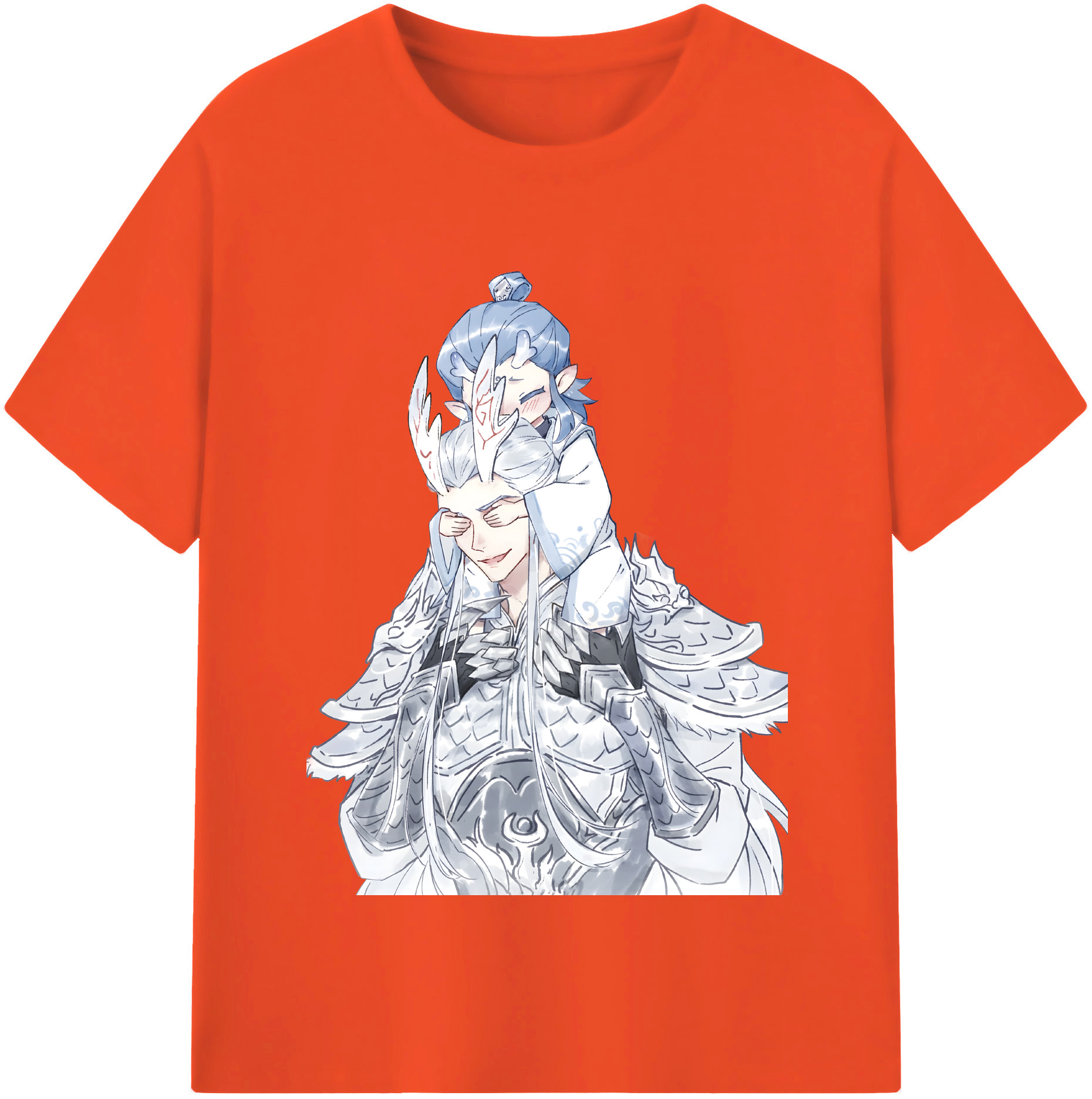 （画像用） Ne Zha 2 ナタ 魔童の大暴れ 綿100％半袖Tシャツ（フロントプリント）
