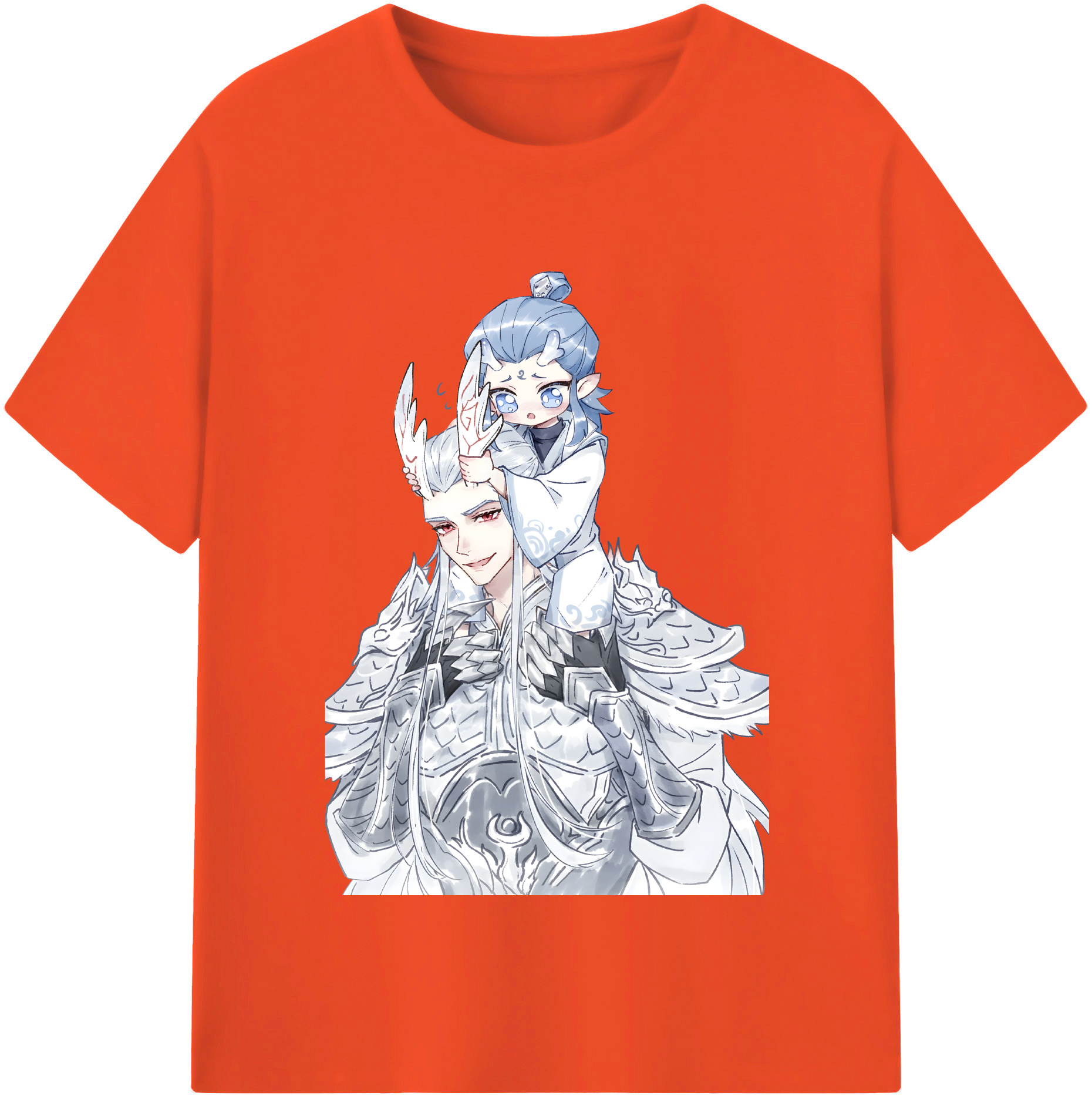 （画像用） Ne Zha 2 ナタ 魔童の大暴れ 綿100％半袖Tシャツ（フロントプリント）