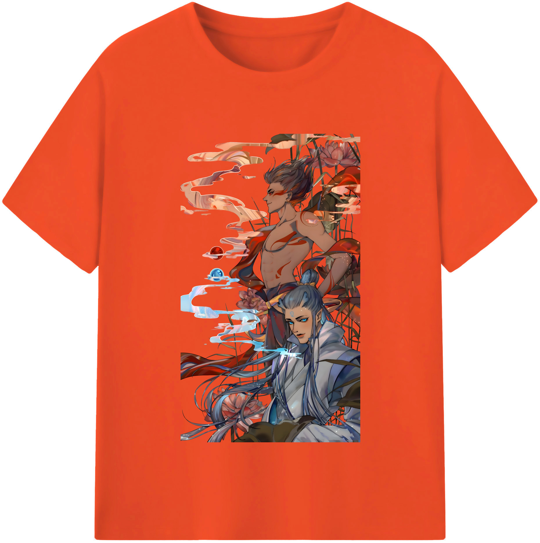 （画像用） Ne Zha 2 ナタ 魔童の大暴れ 綿100％半袖Tシャツ（フロントプリント）