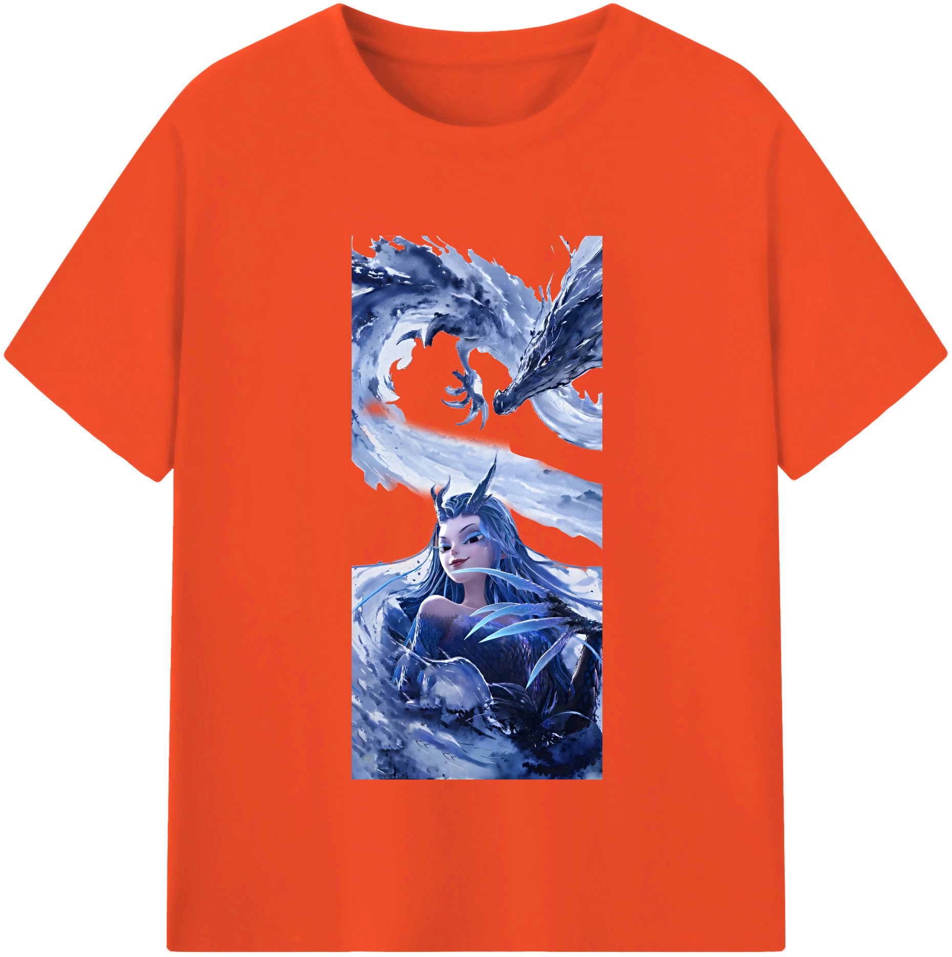 （画像用） Ne Zha 2 ナタ 魔童の大暴れ 綿100％半袖Tシャツ（フロントプリント）