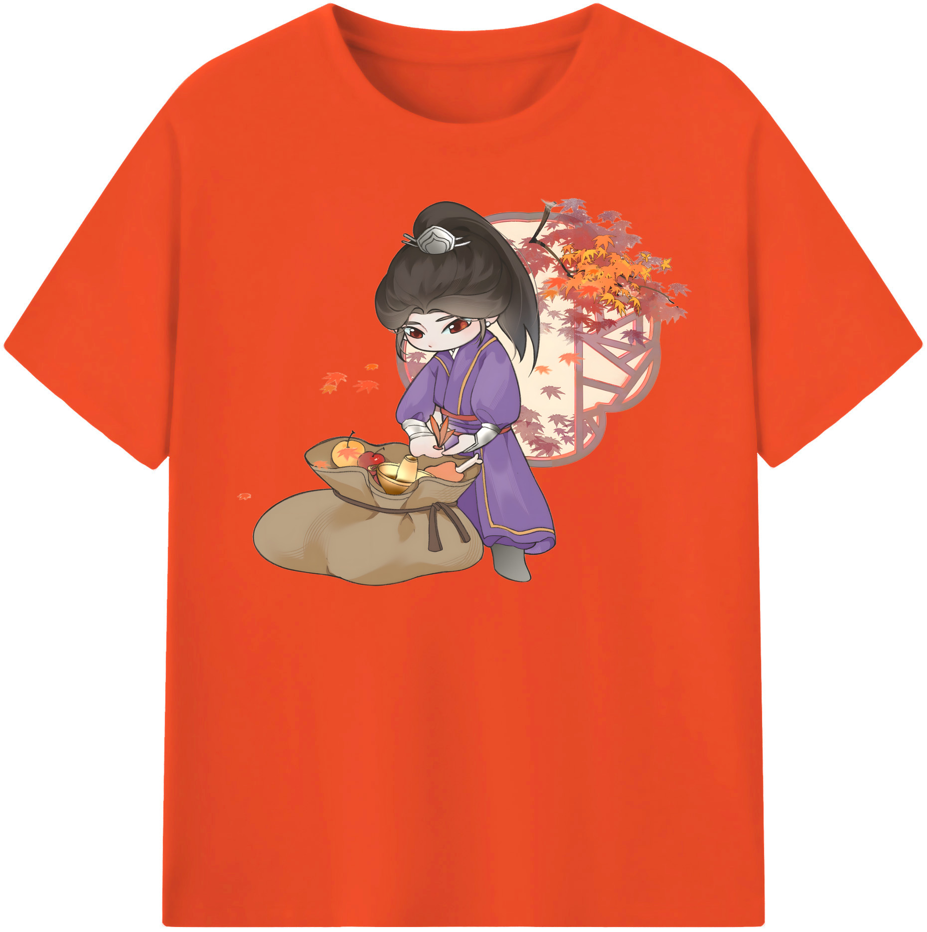 （画像用） Ne Zha 2 ナタ 魔童の大暴れ 綿100％半袖Tシャツ（フロントプリント）