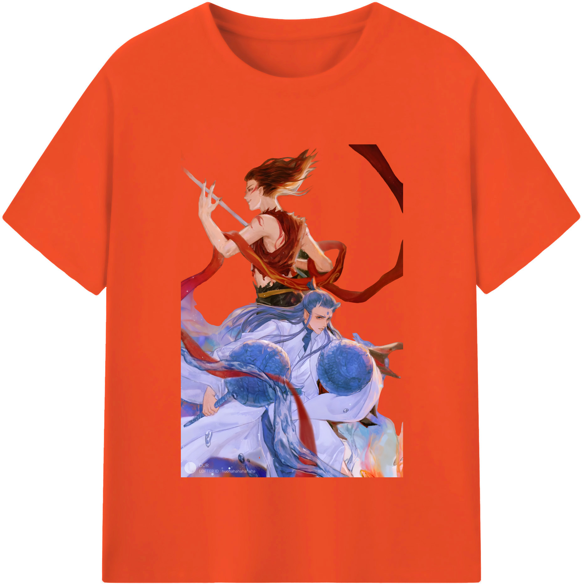 （画像用） Ne Zha 2 ナタ 魔童の大暴れ 綿100％半袖Tシャツ（フロントプリント）