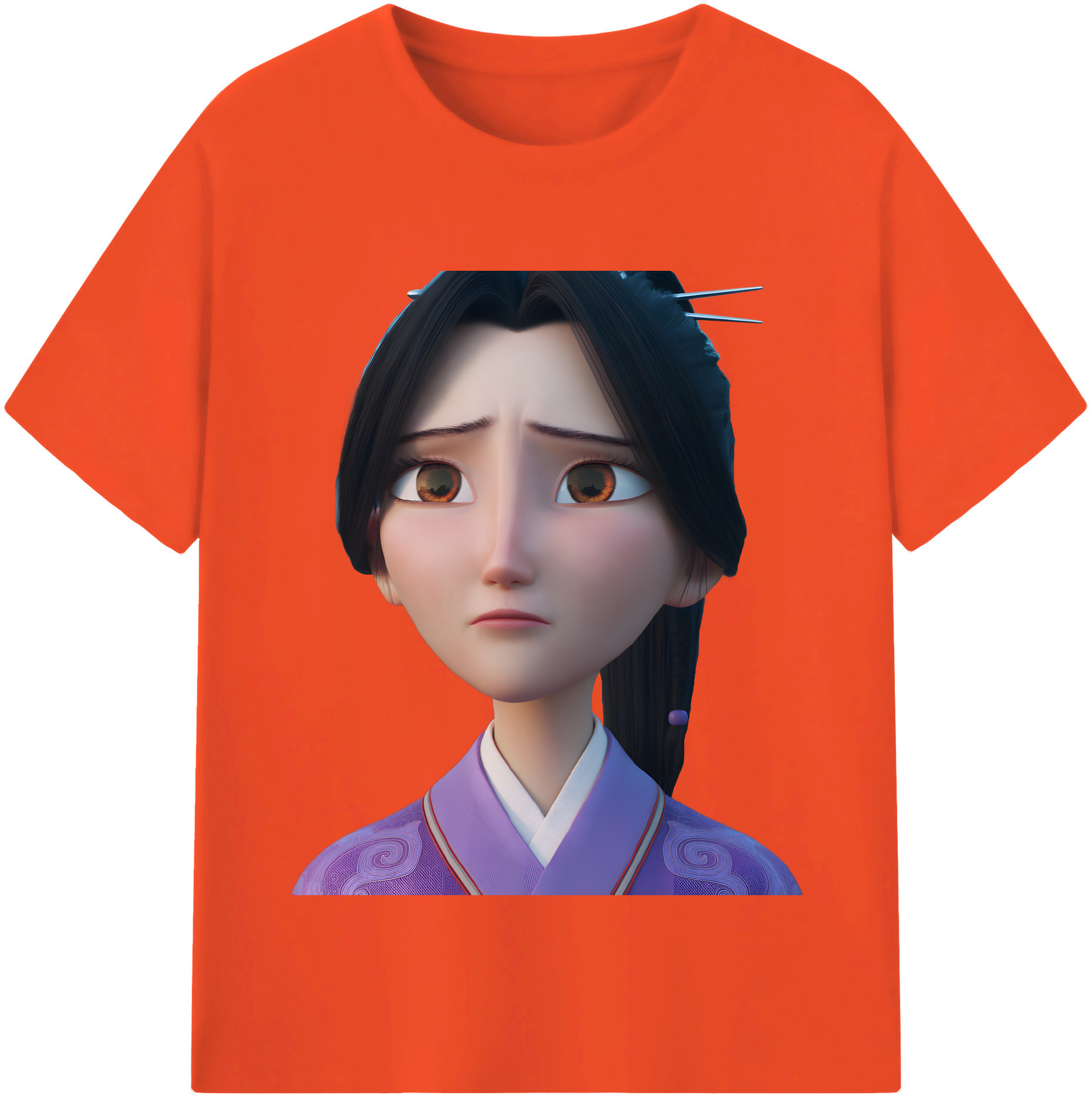 （画像用） Ne Zha 2 ナタ 魔童の大暴れ 綿100％半袖Tシャツ（フロントプリント）