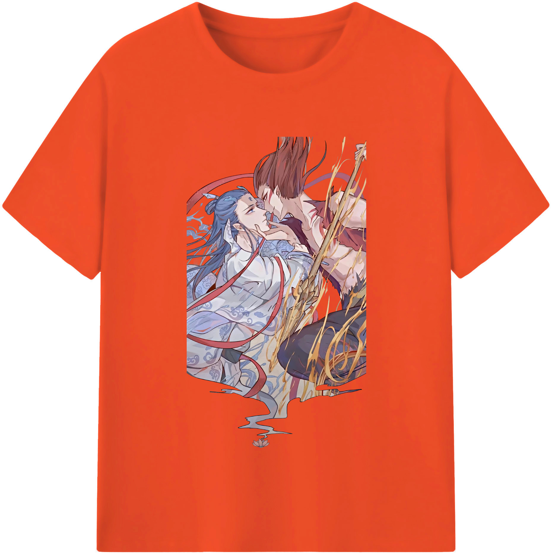 （画像用） Ne Zha 2 ナタ 魔童の大暴れ 綿100％半袖Tシャツ（フロントプリント）