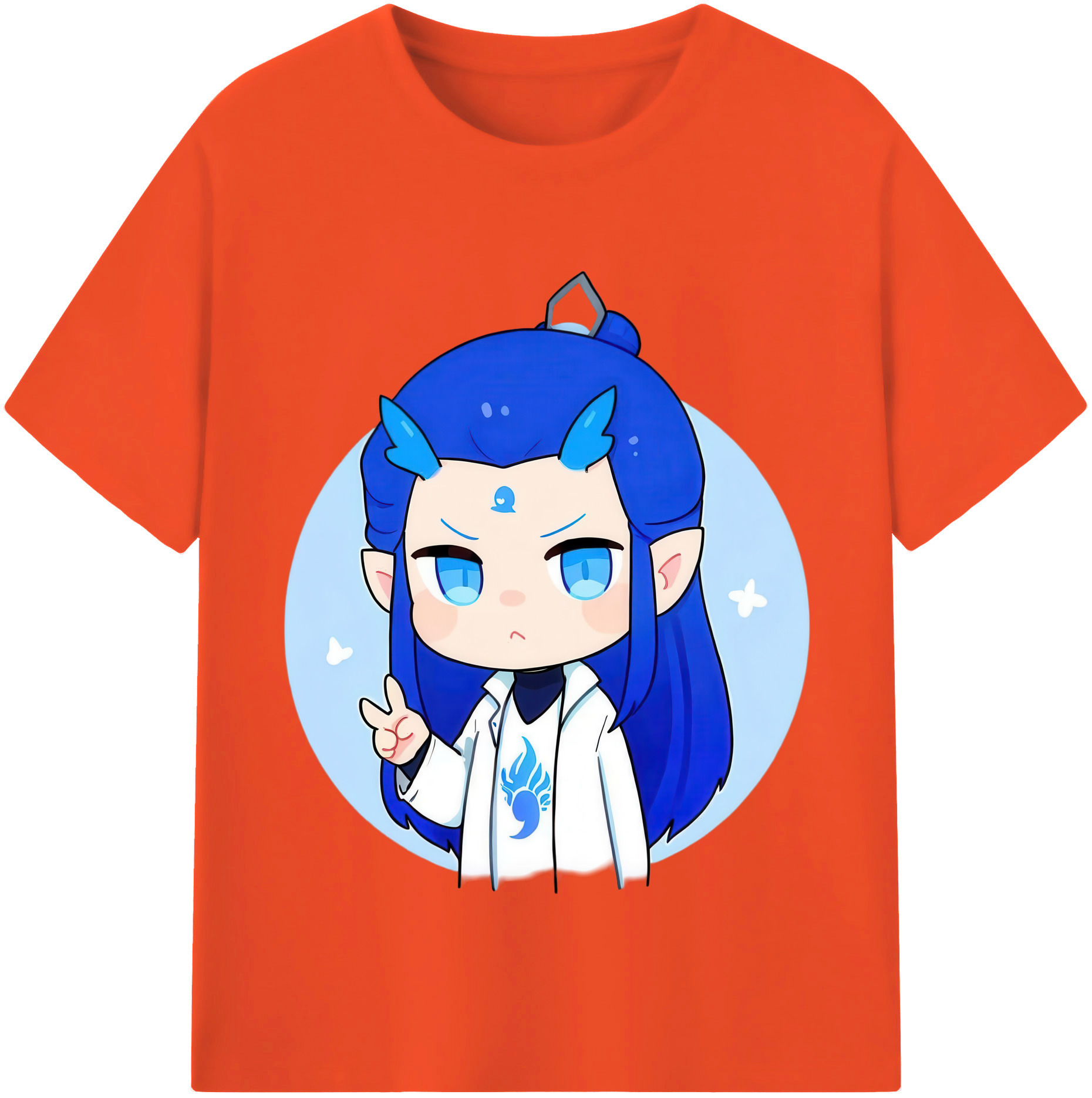 （画像用） Ne Zha 2 ナタ 魔童の大暴れ 綿100％半袖Tシャツ（フロントプリント）