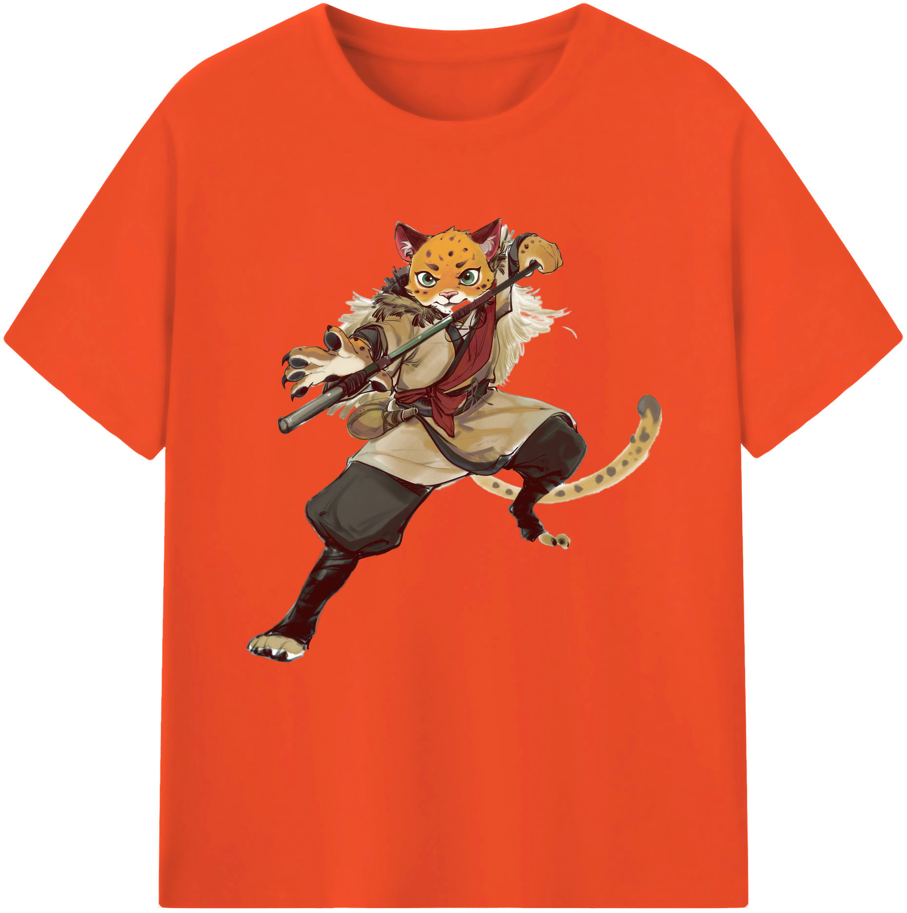 （画像用） Ne Zha 2 ナタ 魔童の大暴れ 綿100％半袖Tシャツ（フロントプリント）