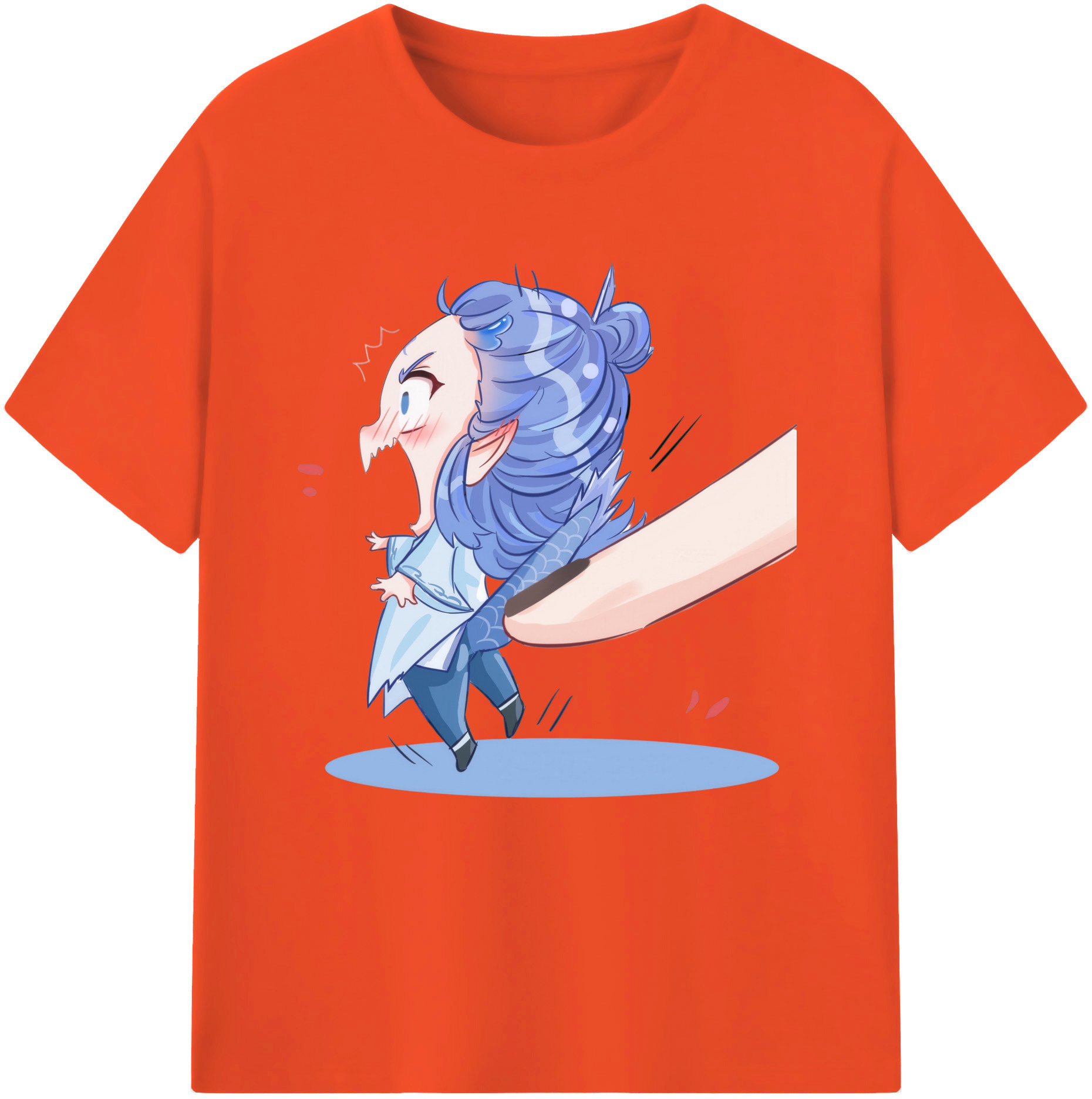 （画像用） Ne Zha 2 ナタ 魔童の大暴れ 綿100％半袖Tシャツ（フロントプリント）