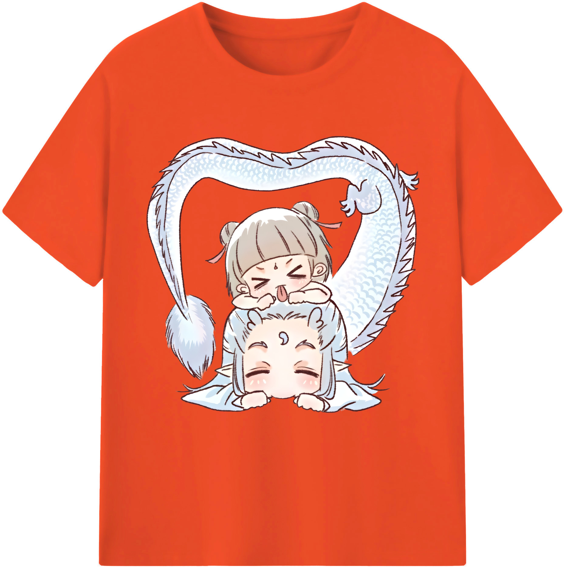 （画像用） Ne Zha 2 ナタ 魔童の大暴れ 綿100％半袖Tシャツ（フロントプリント）