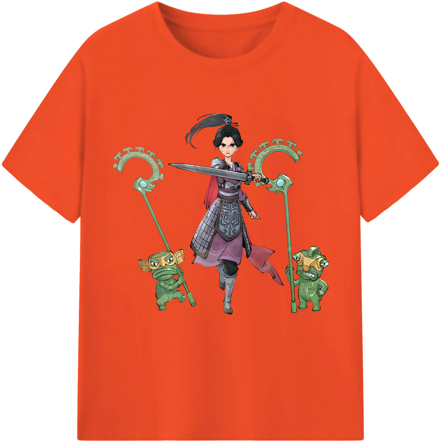 （画像用） Ne Zha 2 ナタ 魔童の大暴れ 綿100％半袖Tシャツ（フロントプリント）