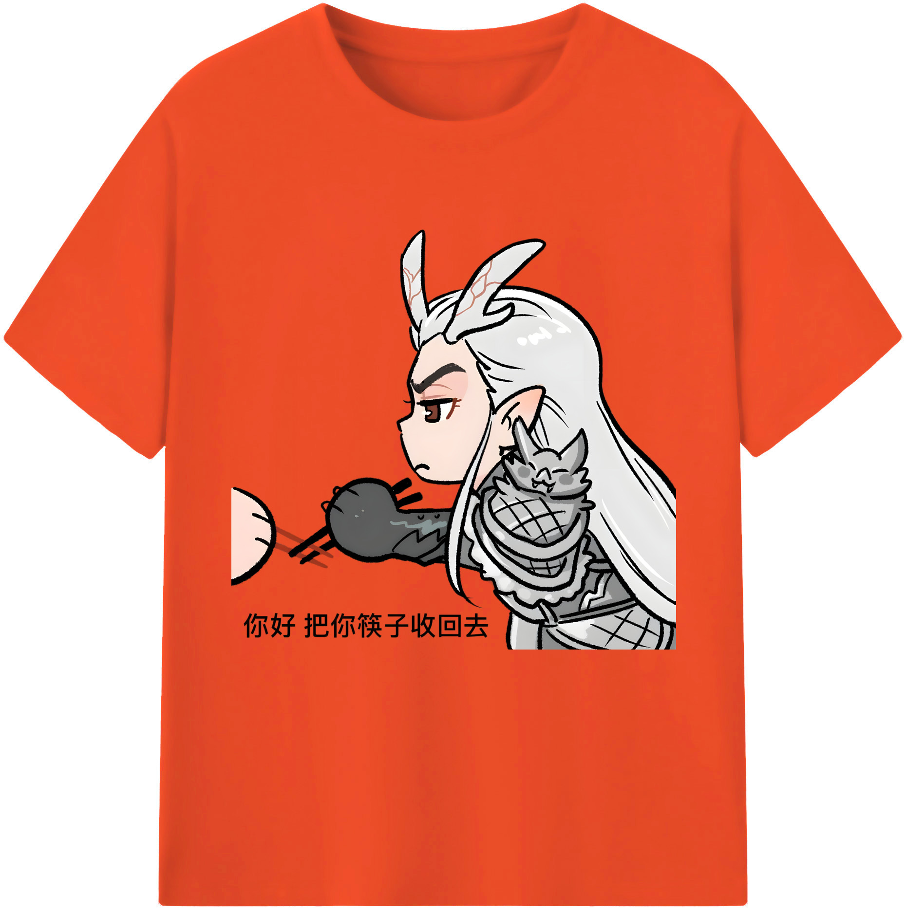 （画像用） Ne Zha 2 ナタ 魔童の大暴れ 綿100％半袖Tシャツ（フロントプリント）