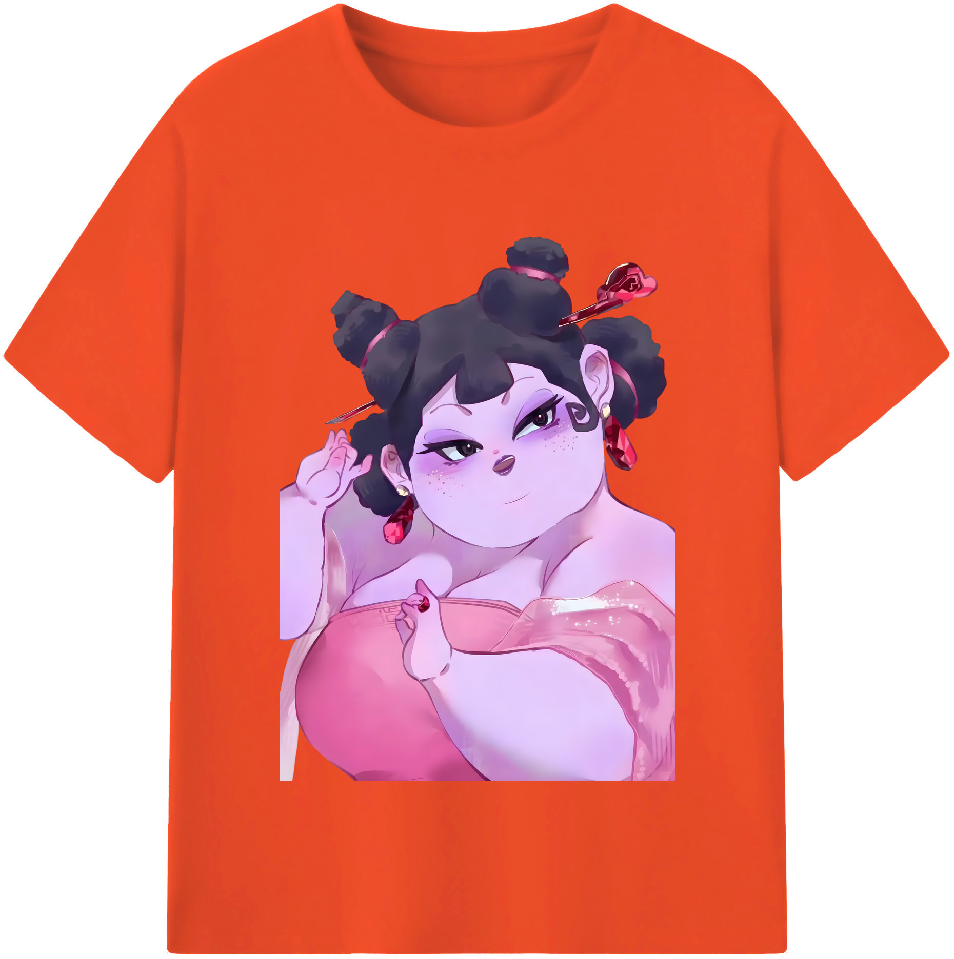 （画像用） Ne Zha 2 ナタ 魔童の大暴れ 綿100％半袖Tシャツ（フロントプリント）