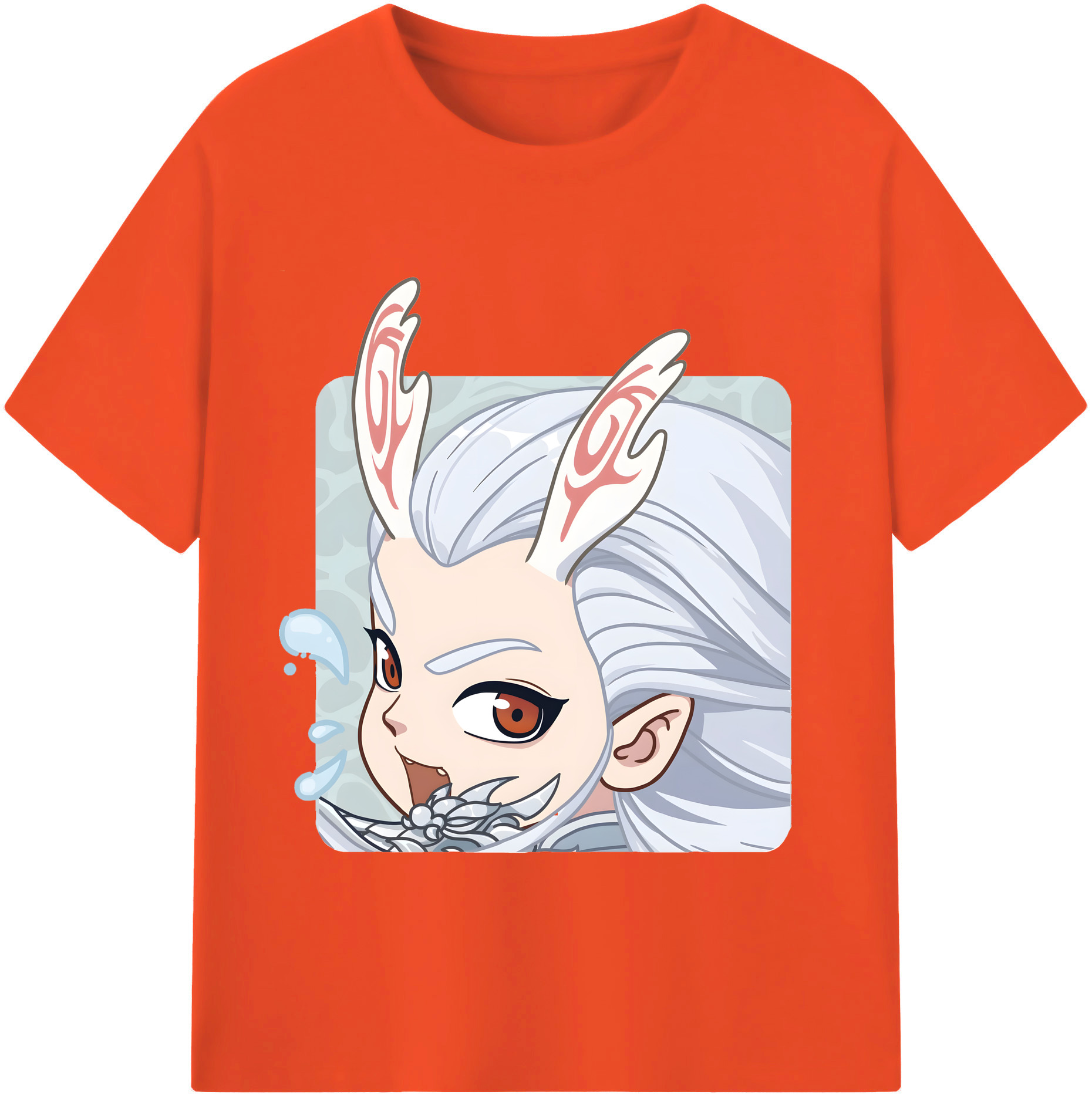 （画像用） Ne Zha 2 ナタ 魔童の大暴れ 綿100％半袖Tシャツ（フロントプリント）