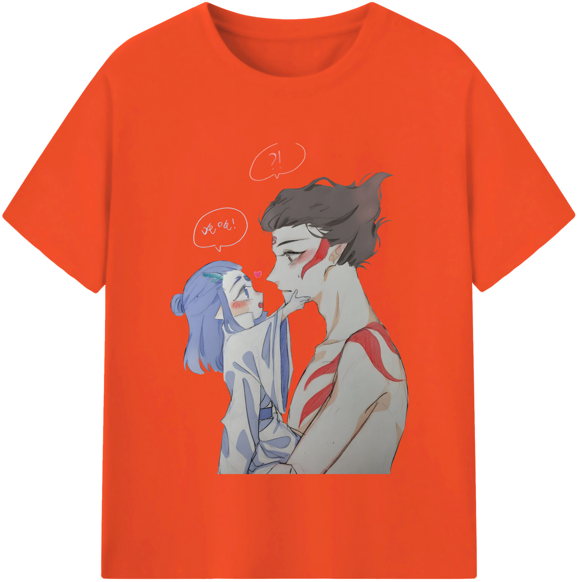 （画像用） Ne Zha 2 ナタ 魔童の大暴れ 綿100％半袖Tシャツ（フロントプリント）