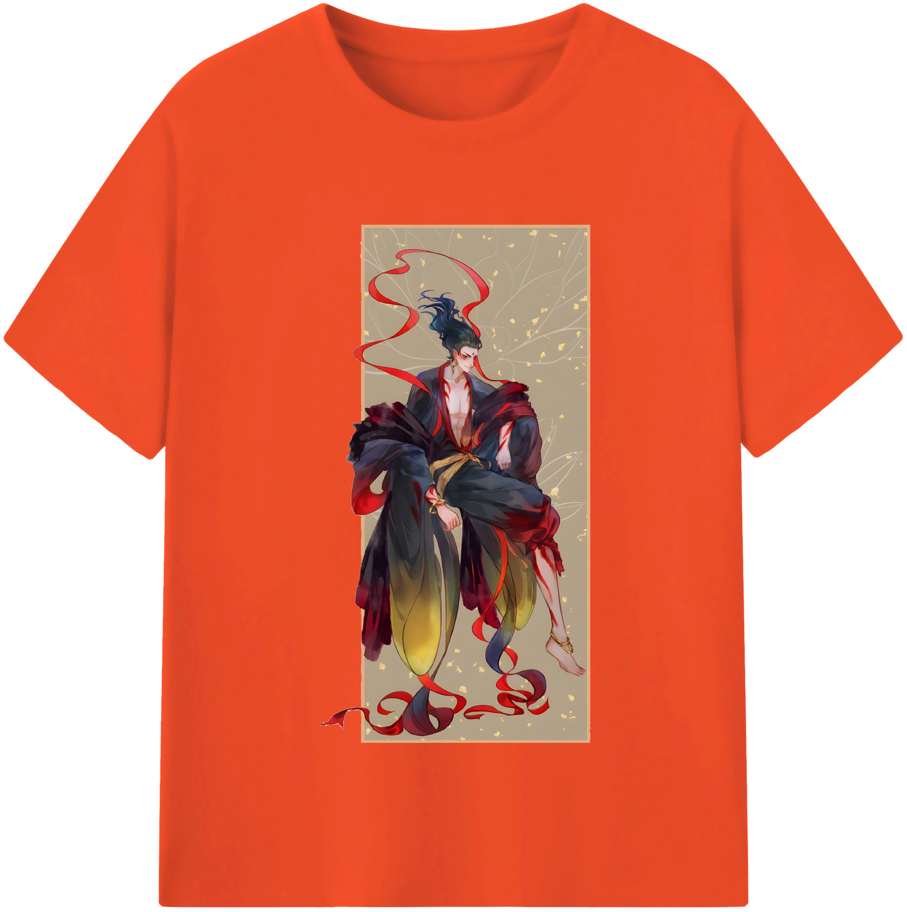 （画像用） Ne Zha 2 ナタ 魔童の大暴れ 綿100％半袖Tシャツ（フロントプリント）