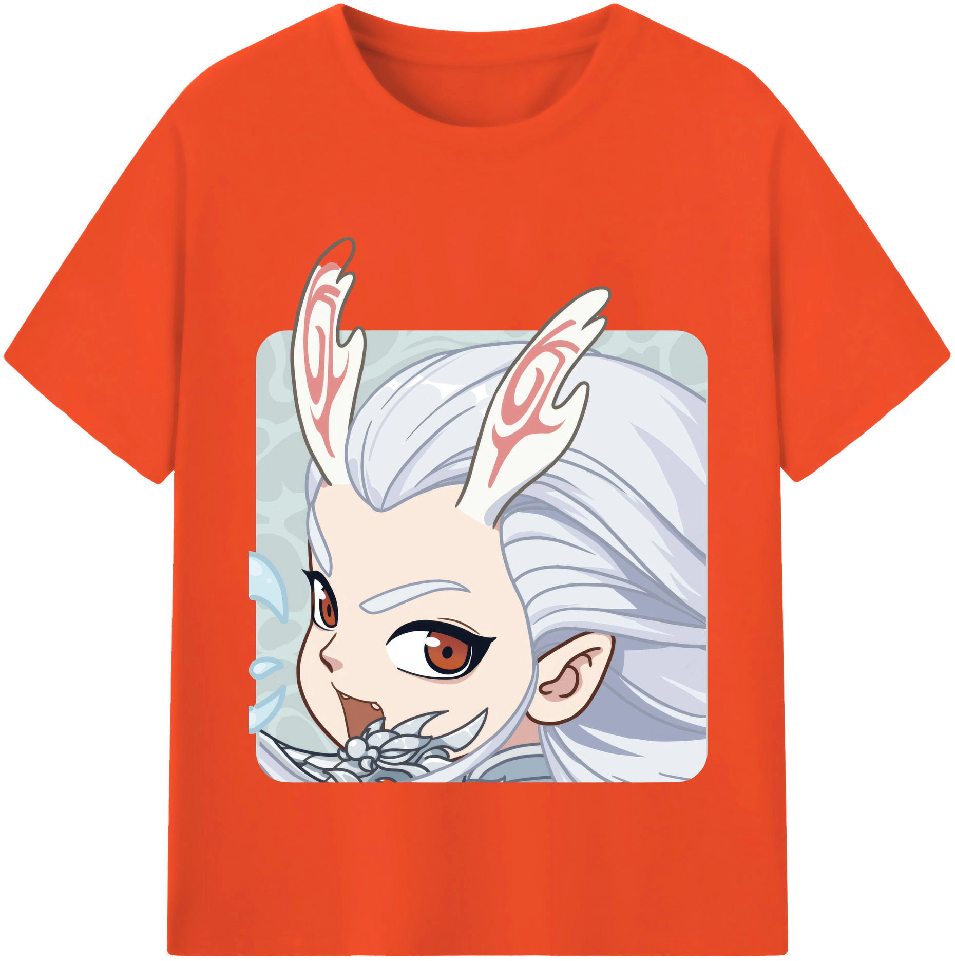 （画像用） Ne Zha 2 ナタ 魔童の大暴れ 綿100％半袖Tシャツ（フロントプリント）