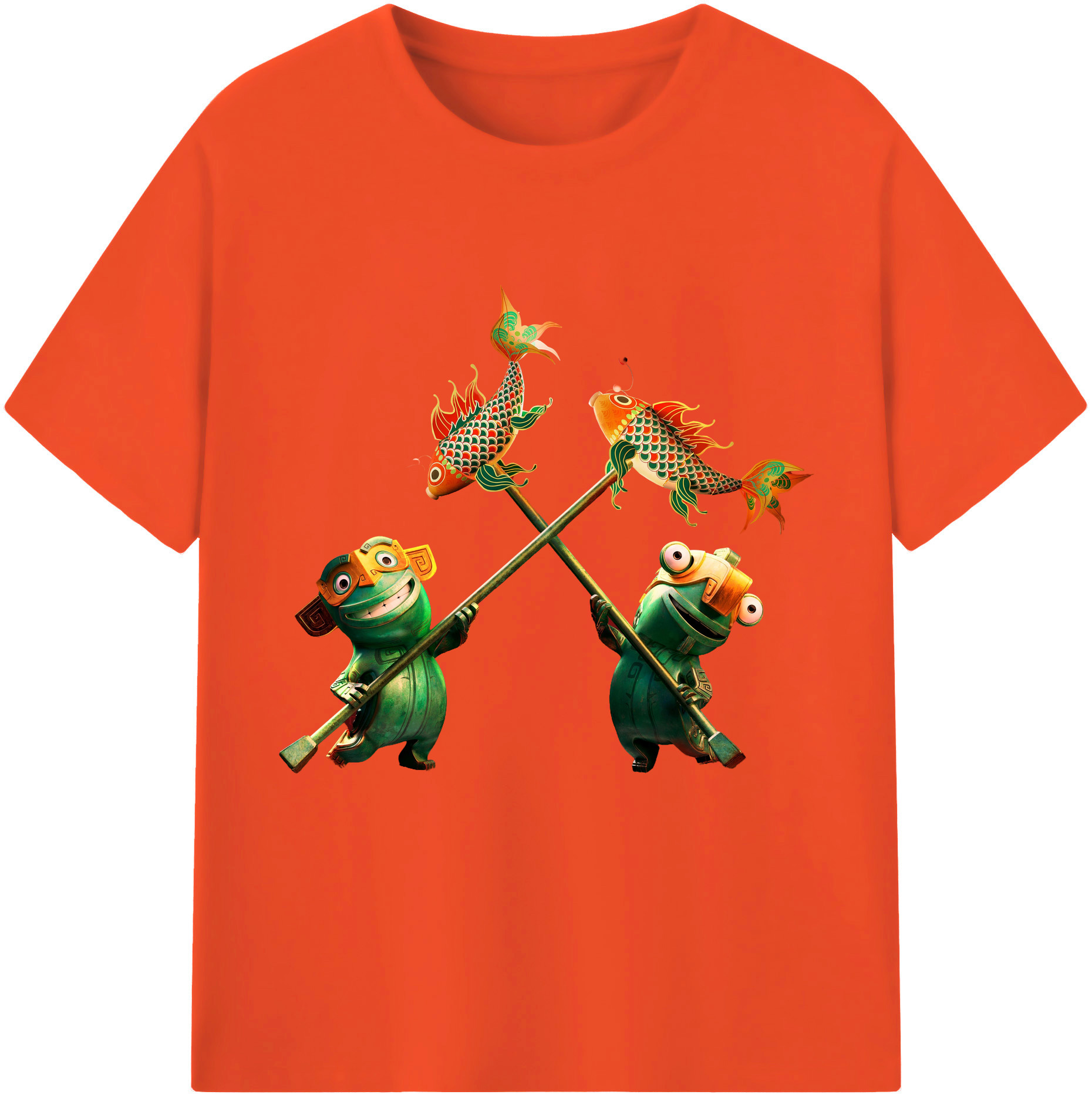 （画像用） Ne Zha 2 ナタ 魔童の大暴れ 綿100％半袖Tシャツ（フロントプリント）