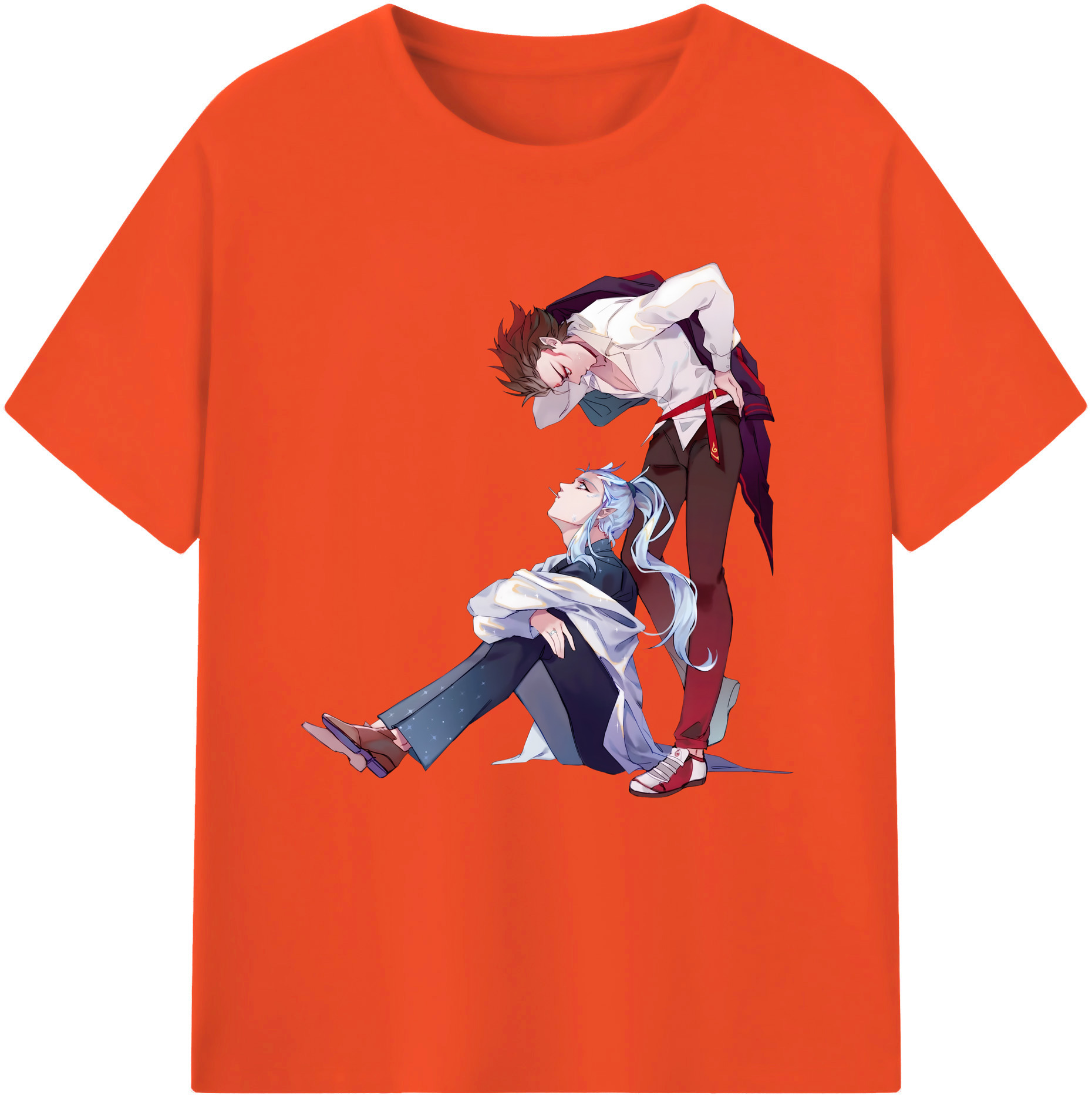 （画像用） Ne Zha 2 ナタ 魔童の大暴れ 綿100％半袖Tシャツ（フロントプリント）