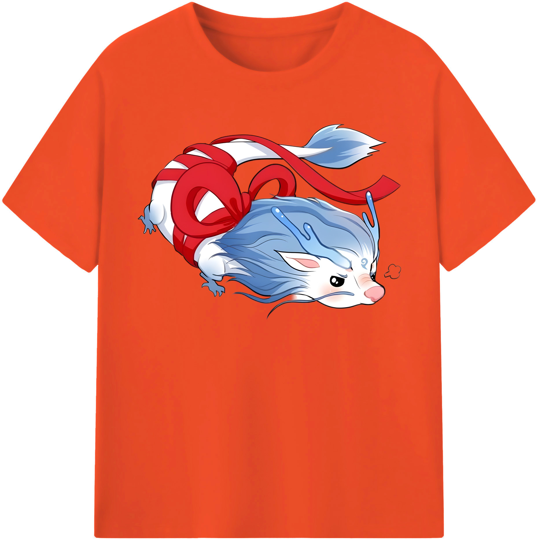 （画像用） Ne Zha 2 ナタ 魔童の大暴れ 綿100％半袖Tシャツ（フロントプリント）